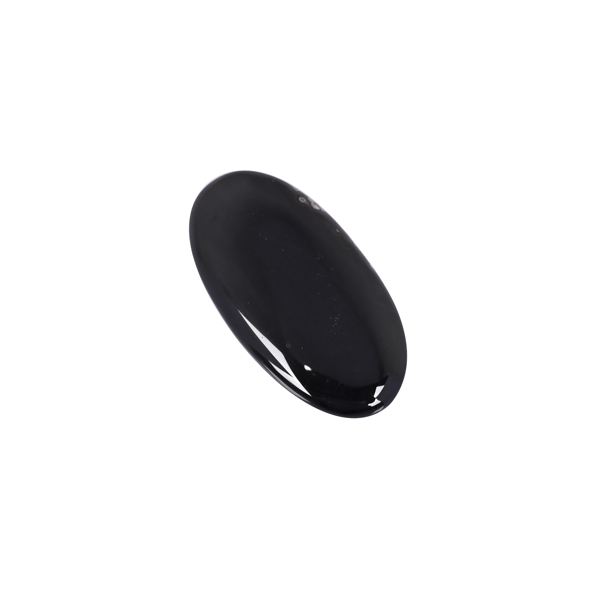 Natural Black Onyx 370 Carat 40x21mm Oval Shape Loose Gemstone