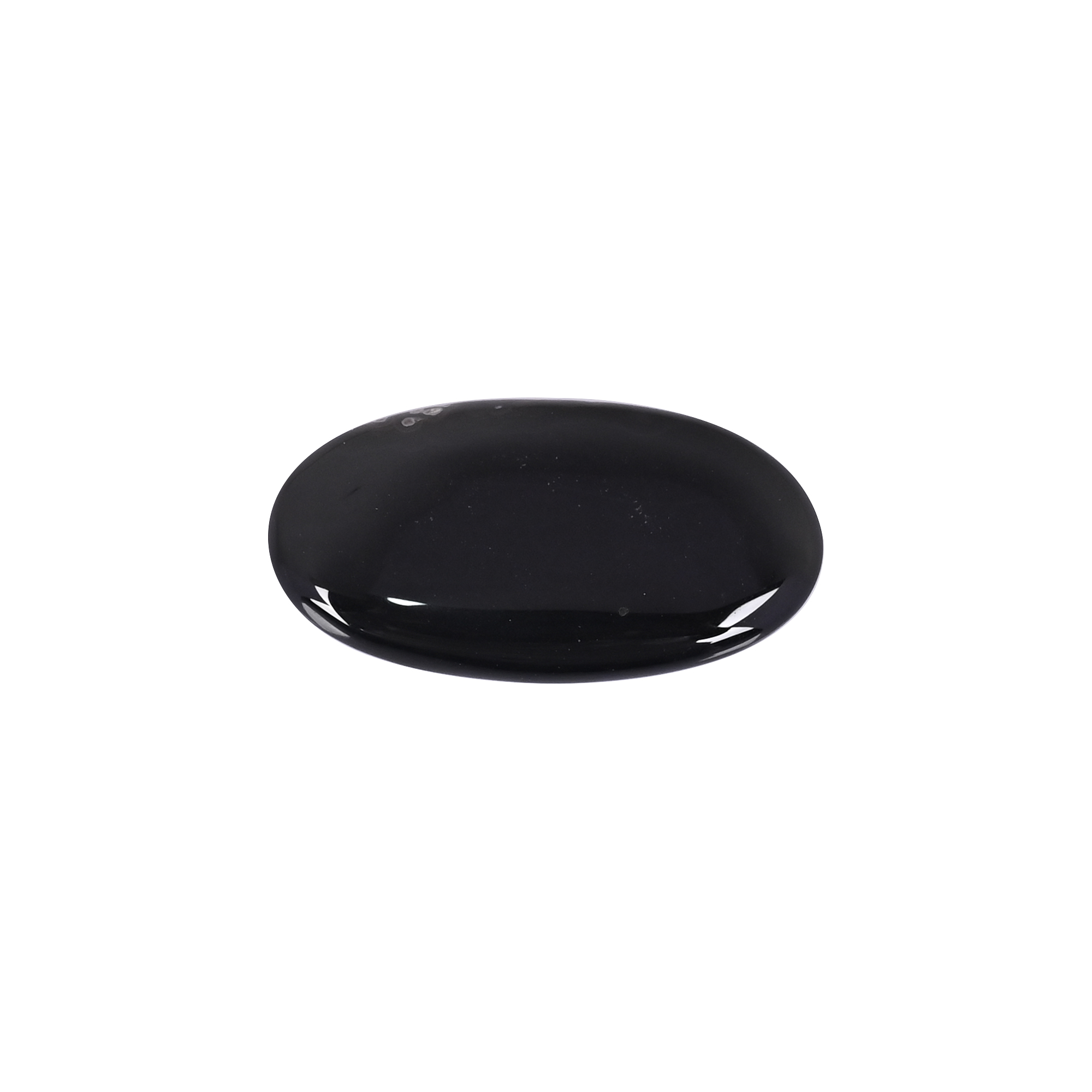 Natural Black Onyx 370 Carat 40x21mm Oval Shape Loose Gemstone