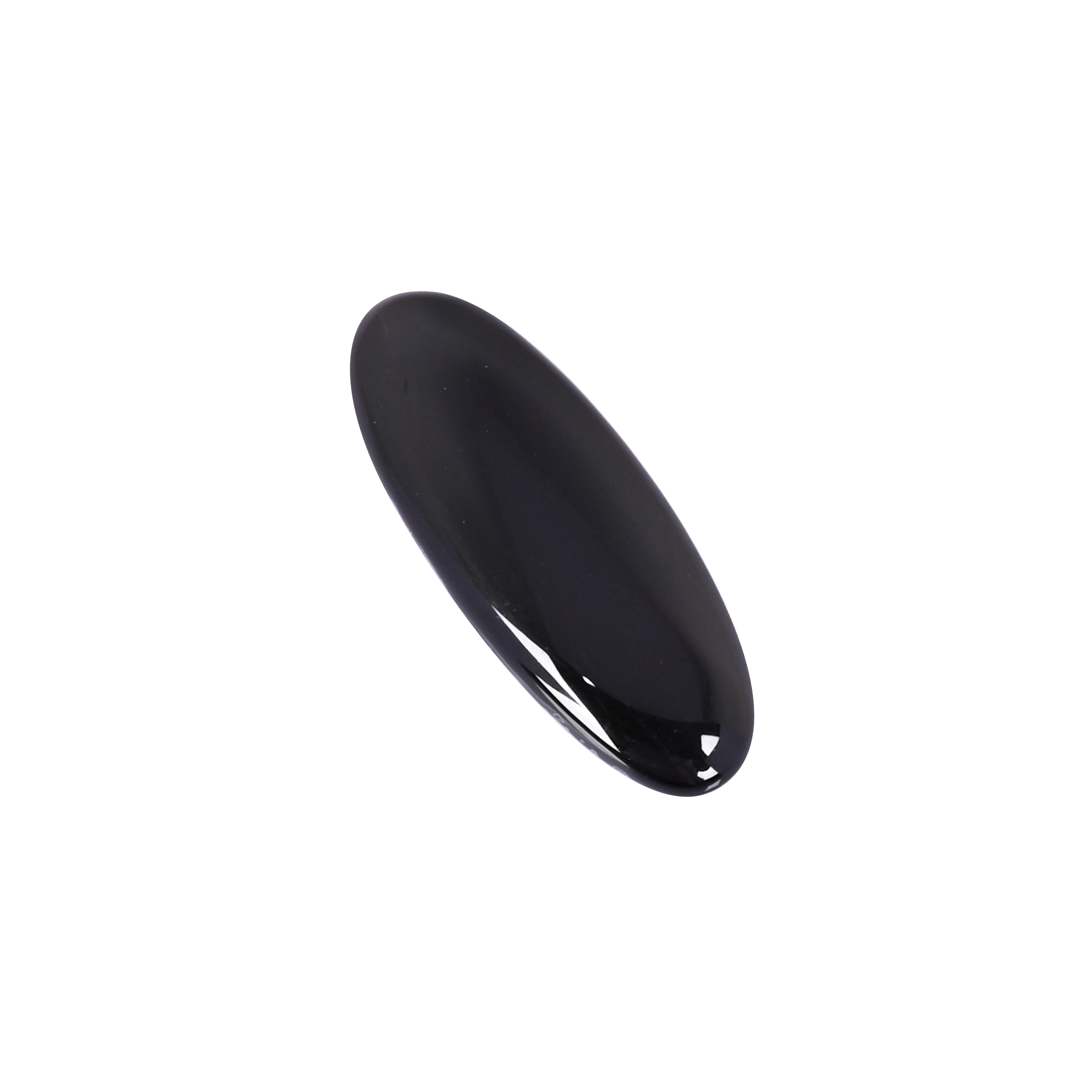 Natural Black Onyx 280 Carat 41x16mm Oval Shape Loose Gemstone