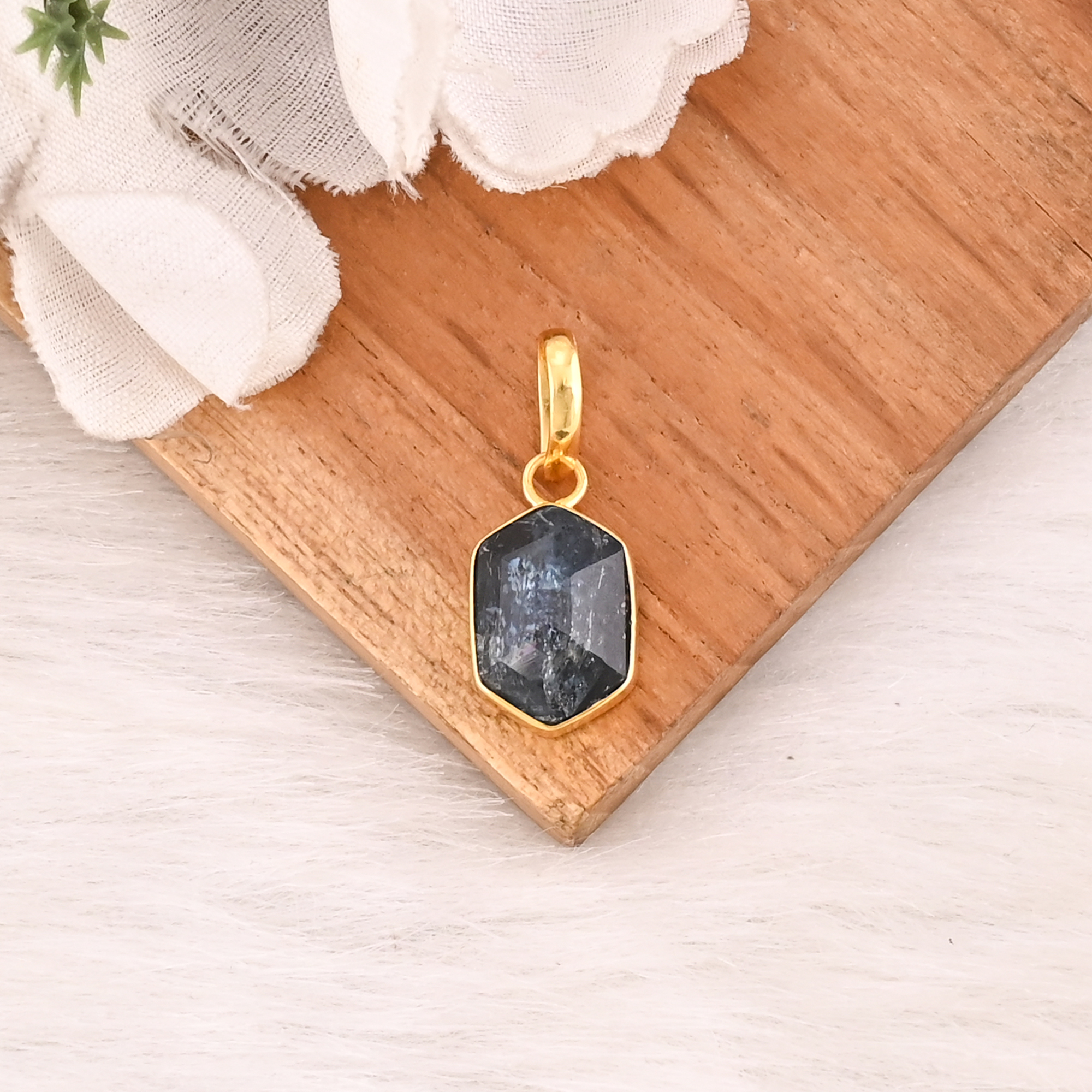 Natural Moss Kyanite Pendant 925 Sterling Silver Handmade Gemstone Jewelry