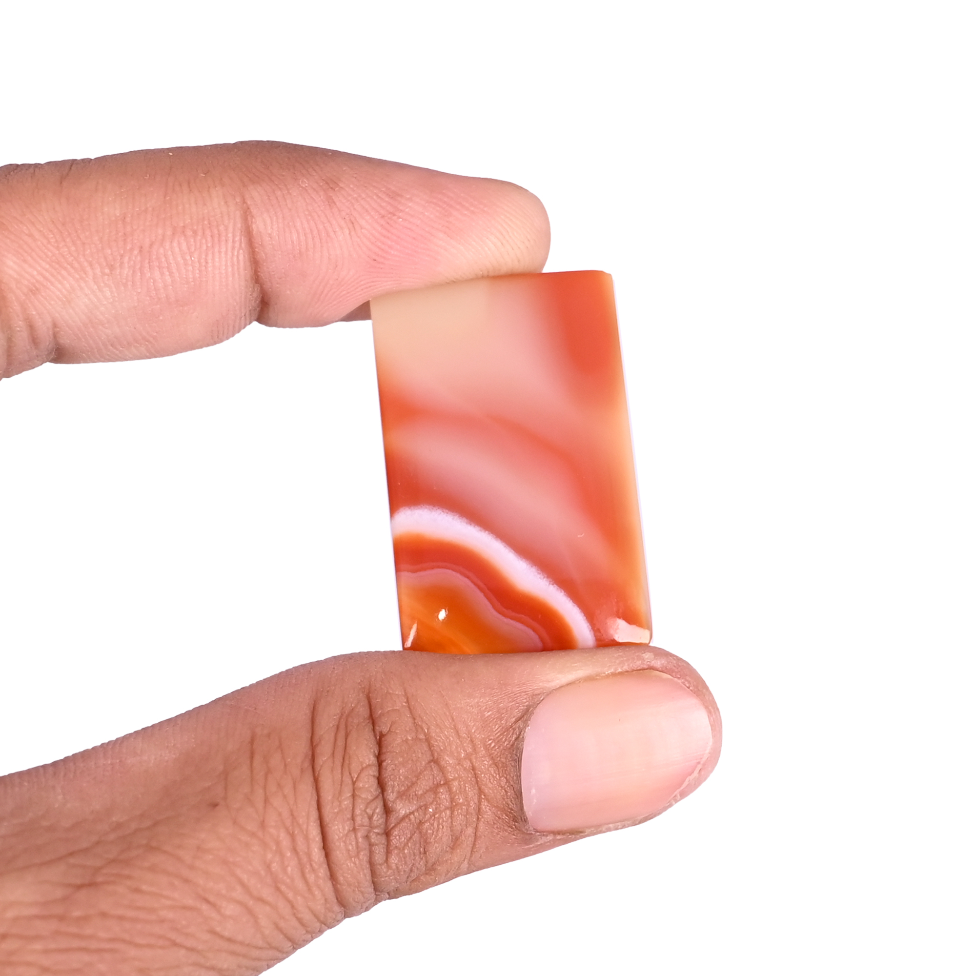 Natural Red Sard Onyx 215 Carat 31x20mm Rectangle Shape Loose Gemstone