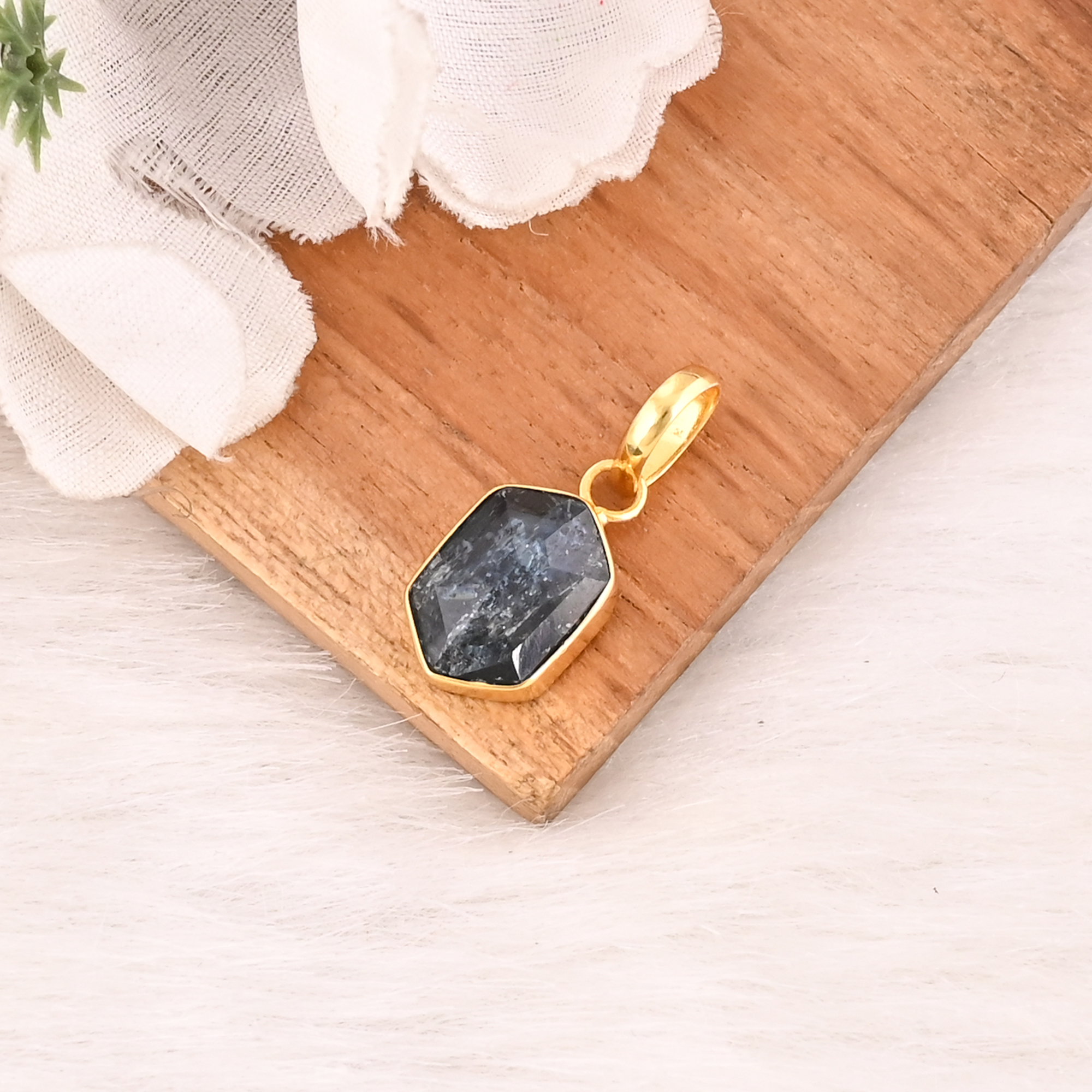 Natural Moss Kyanite Pendant 925 Sterling Silver Handmade Gemstone Jewelry