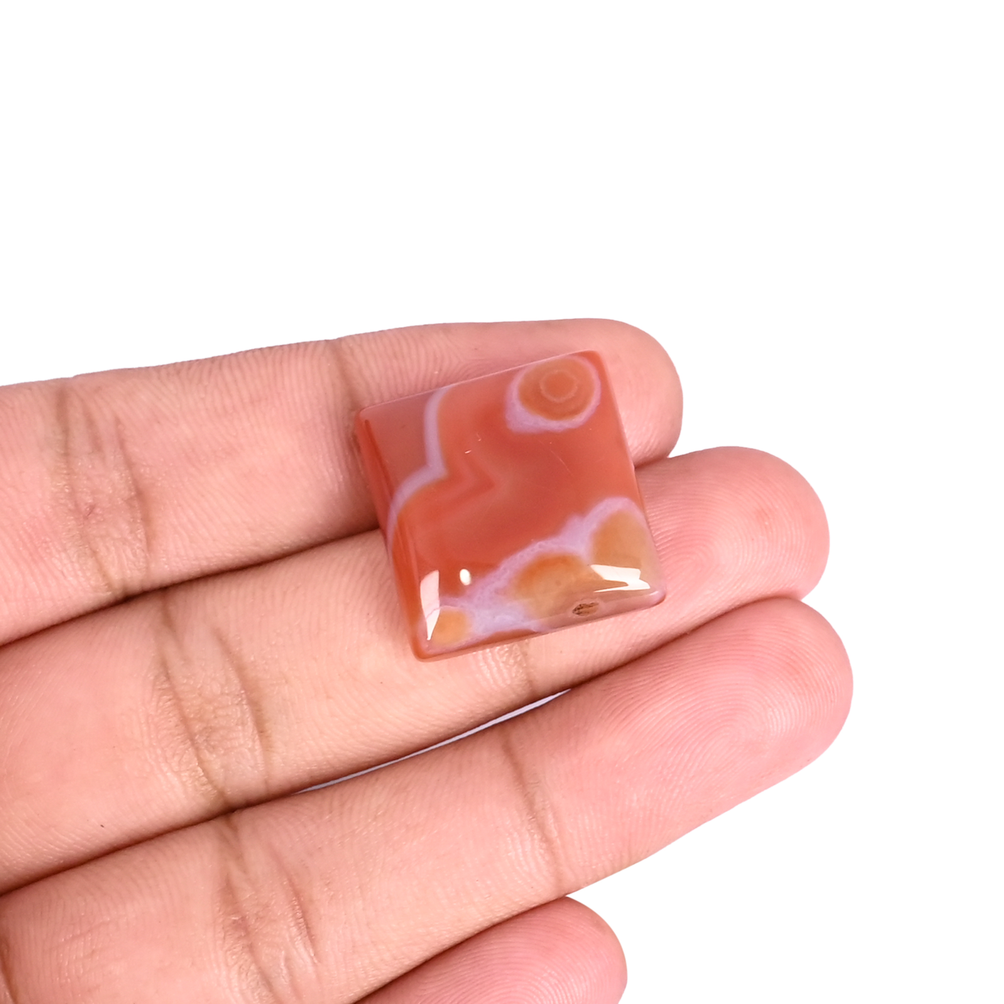Natural Red Sard Onyx 294 Carat 20x20mm Square Shape Loose Gemstone