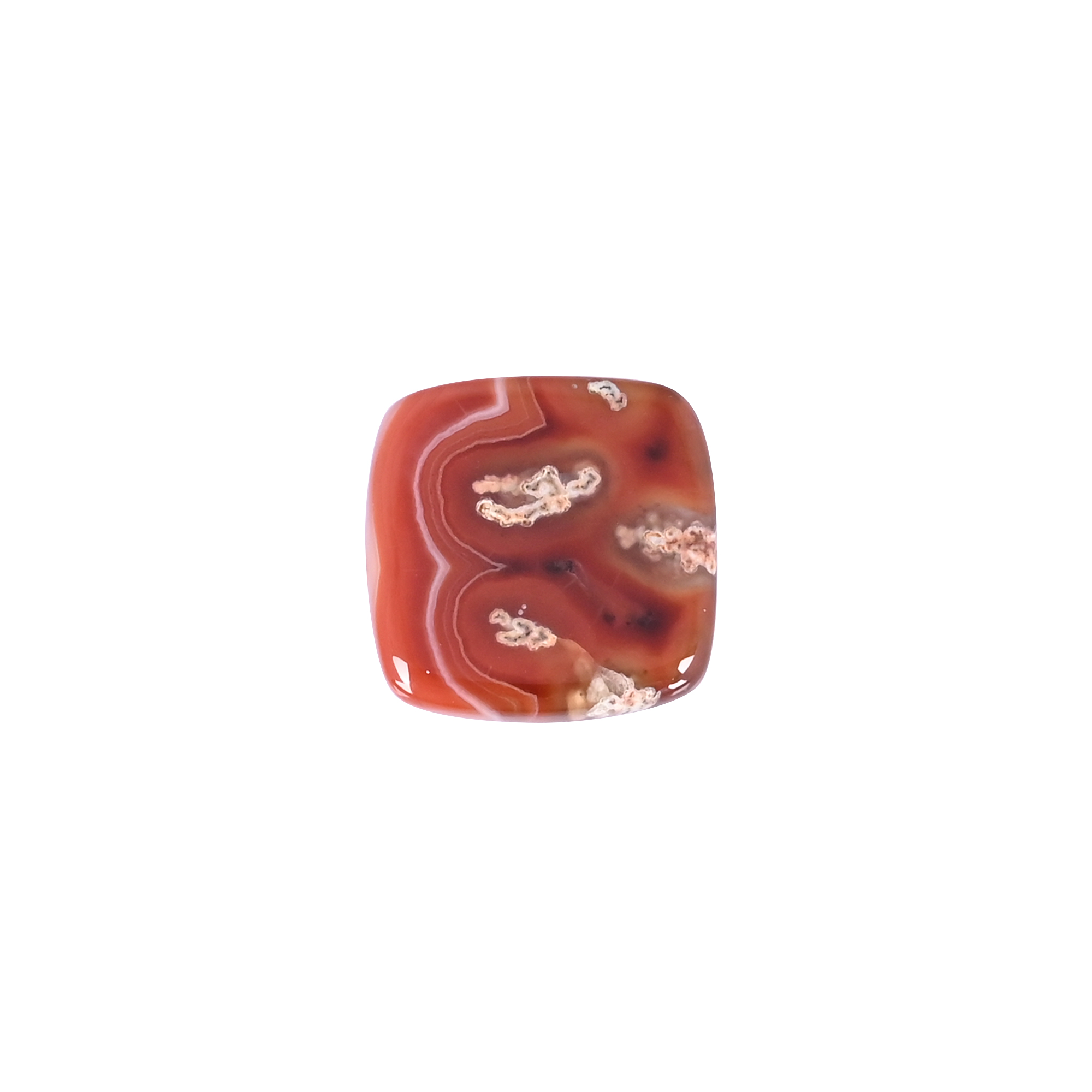 Natural Red Sard Onyx 372 Carat 24x24mm Cushion Shape Loose Gemstone