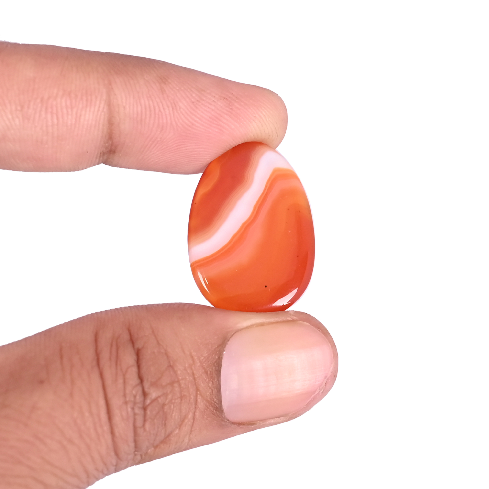 Natural Red Sard Onyx 108 Carat 24x17mm Fancy Shape Loose Gemstone