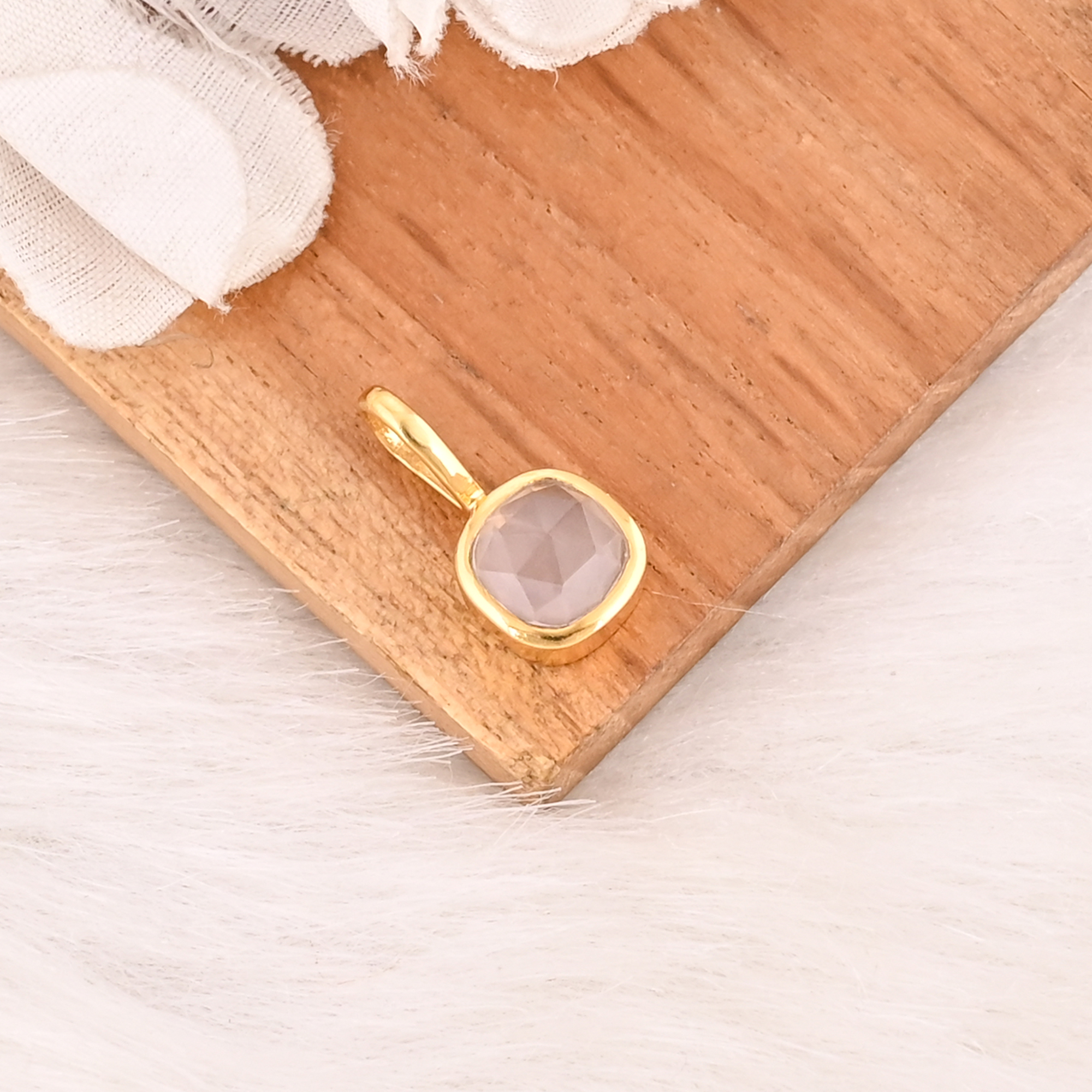 Natural Rose Quartz Gemstone 925 Sterling Silver Pendant Handmade Jewelry for Unisex