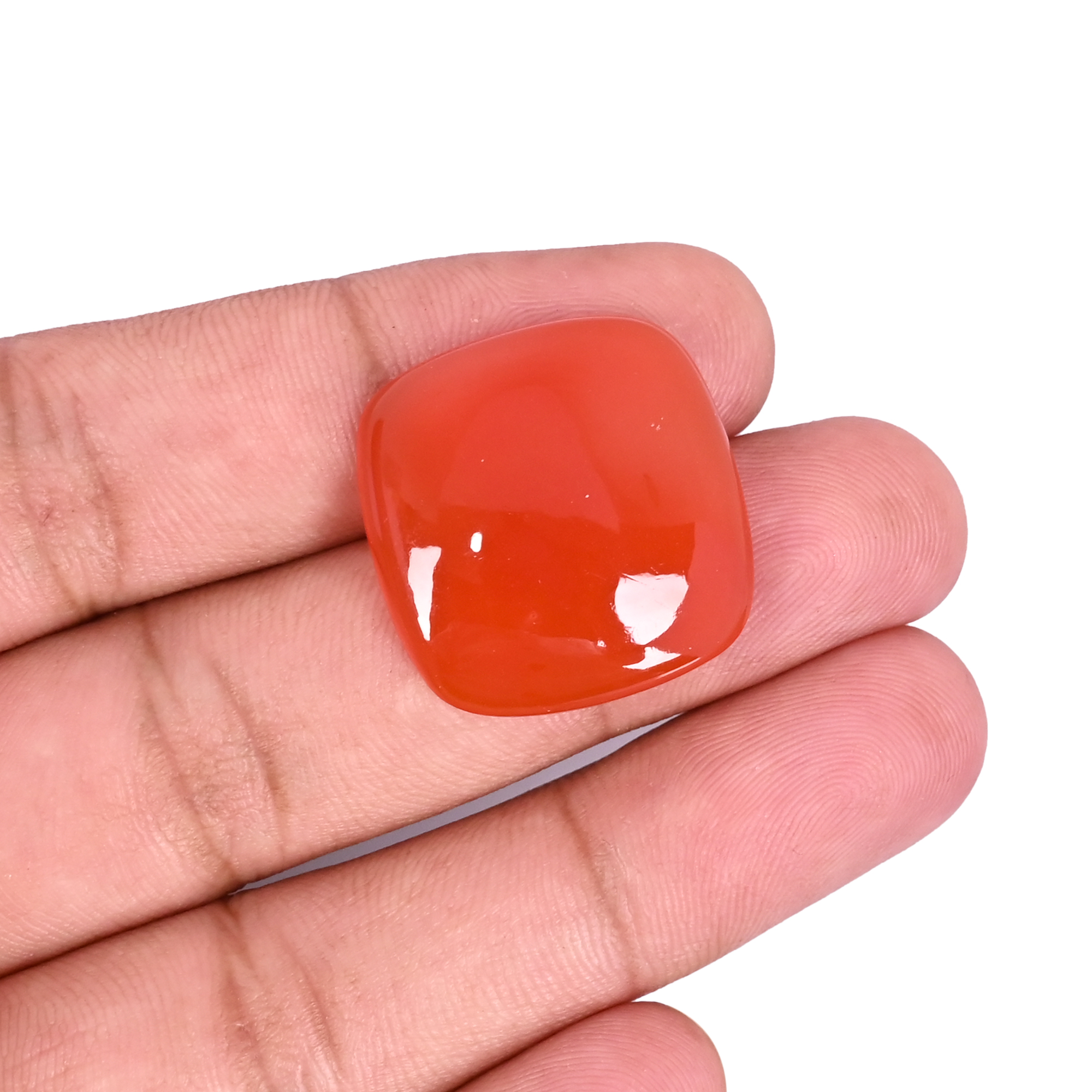 Natural Red Onyx 257 Carat  24x23mm Cushion Shape Loose Gemstone