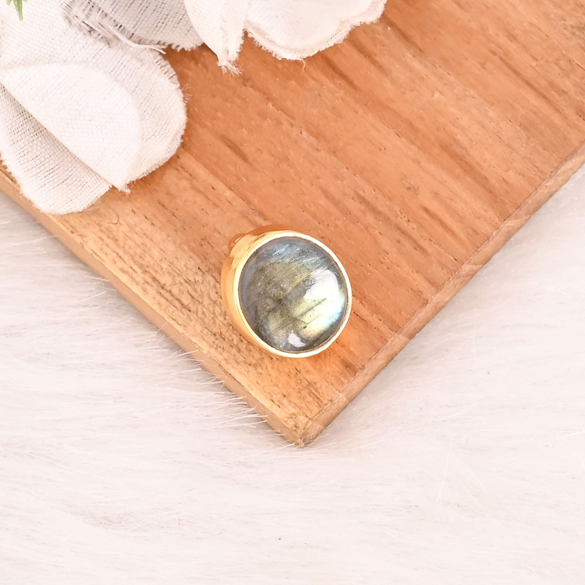 Natural Labradorite Gemstone 925 Sterling Silver Pendant Boho Jewelry for Unisex