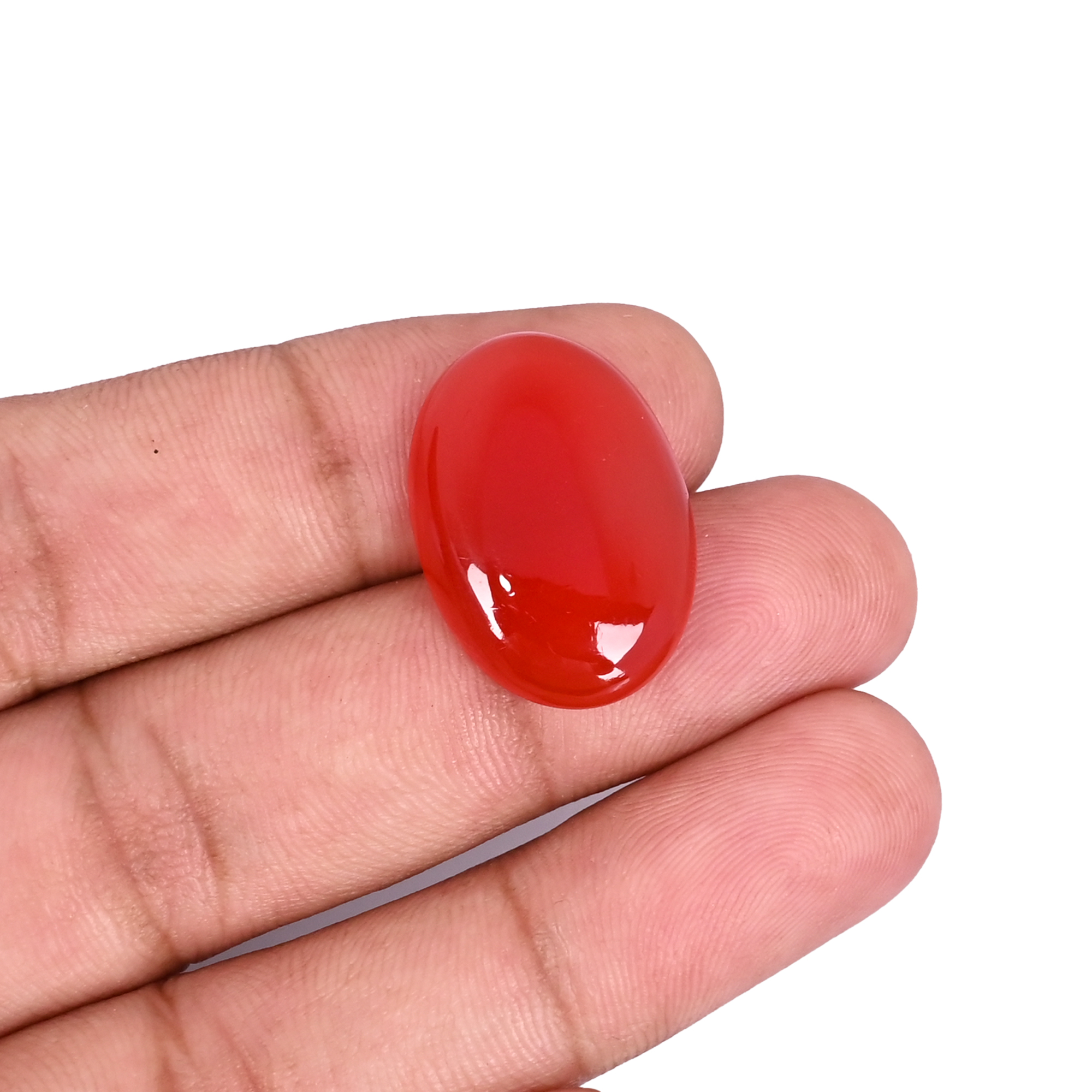 Natural Red Onyx 160  Carat  23x17mm Oval Shape Loose Gemstone