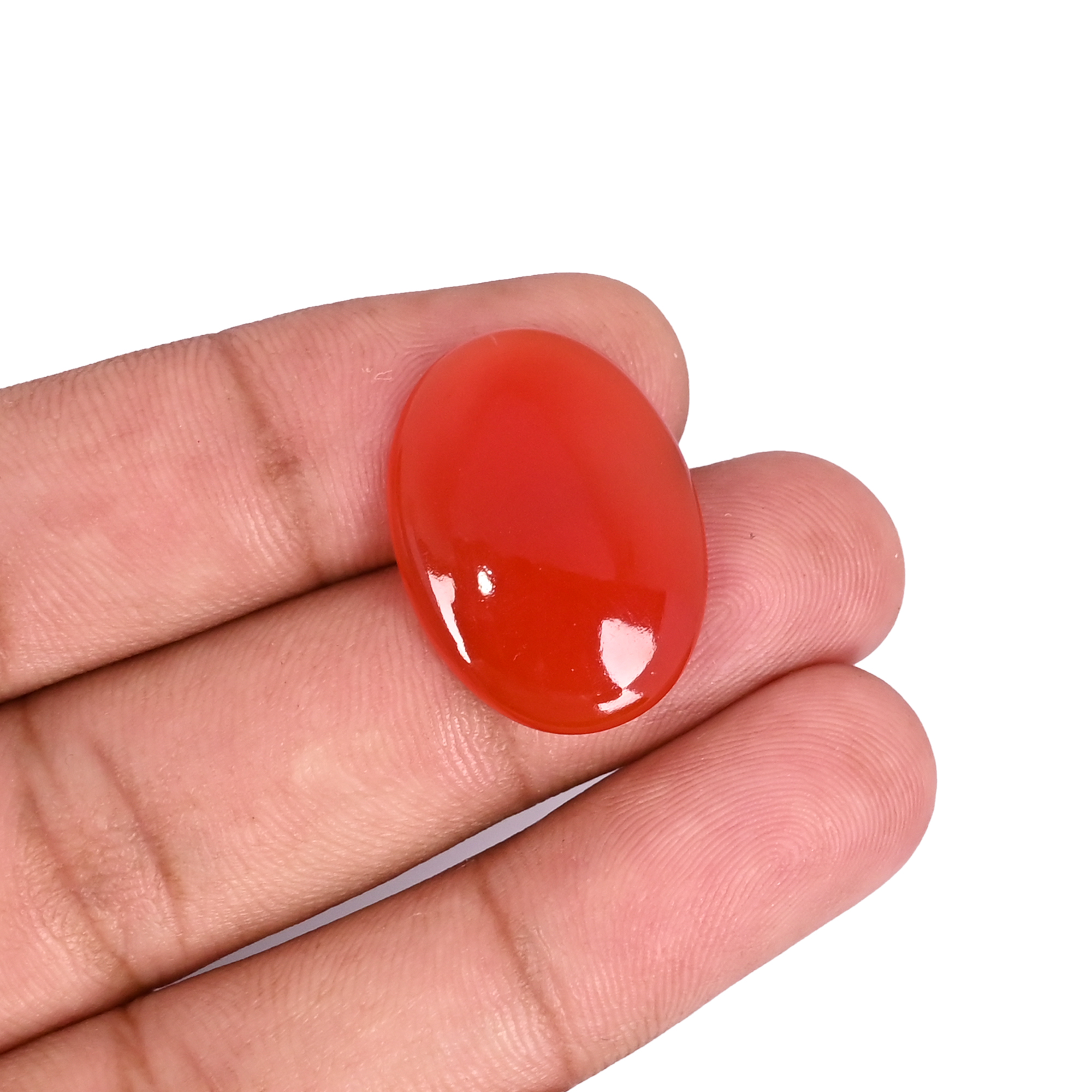 Natural Red Onyx 126 Carat  24x18mm Oval Shape Loose Gemstone