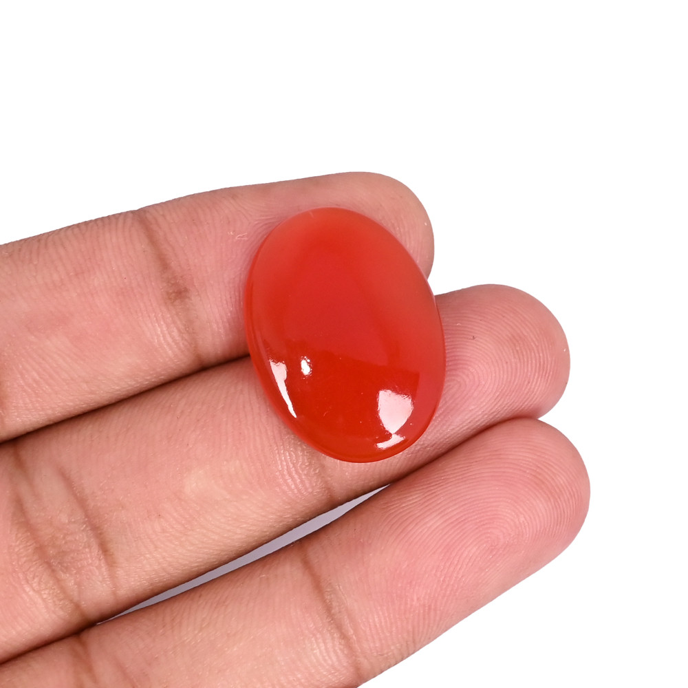 Image of Natural Red Onyx 12.6 Carat  24x18mm Oval Shape Loose Gemstone