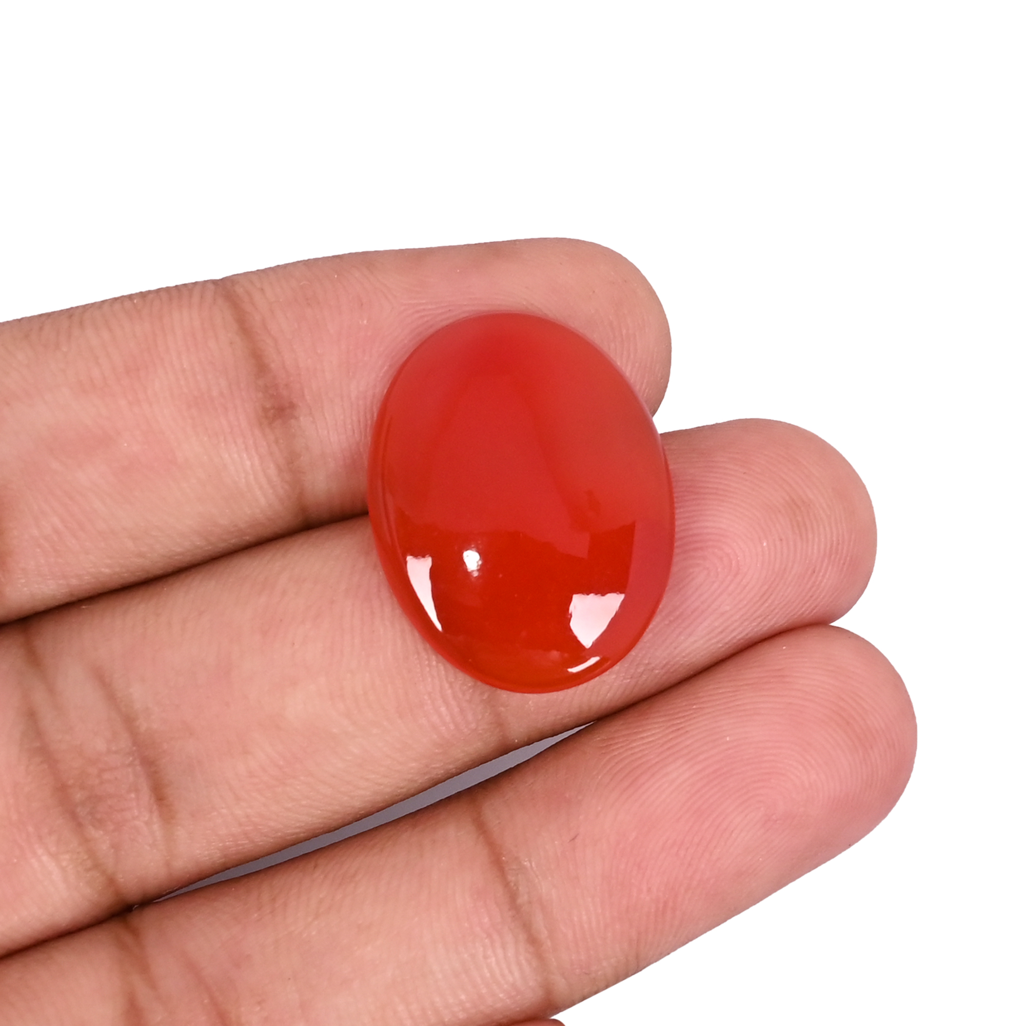 Natural Red Onyx 126 Carat  23x18mm Oval Shape Loose Gemstone