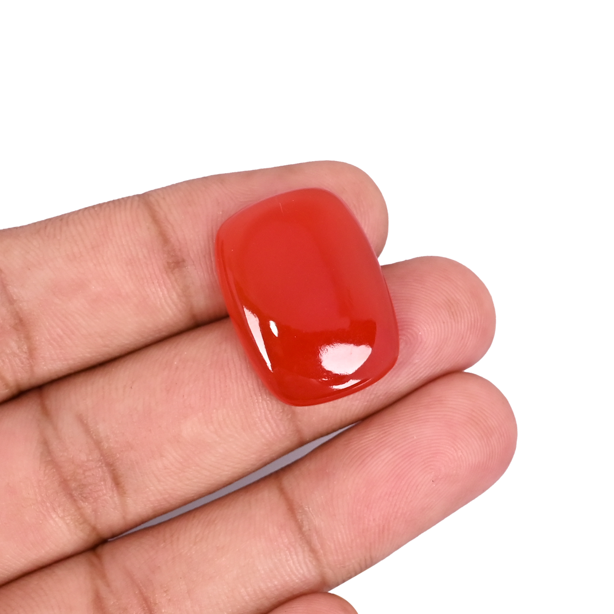 Natural Red Onyx 191 Carat  24x17mm Rectangle Cushion Shape Loose Gemstone