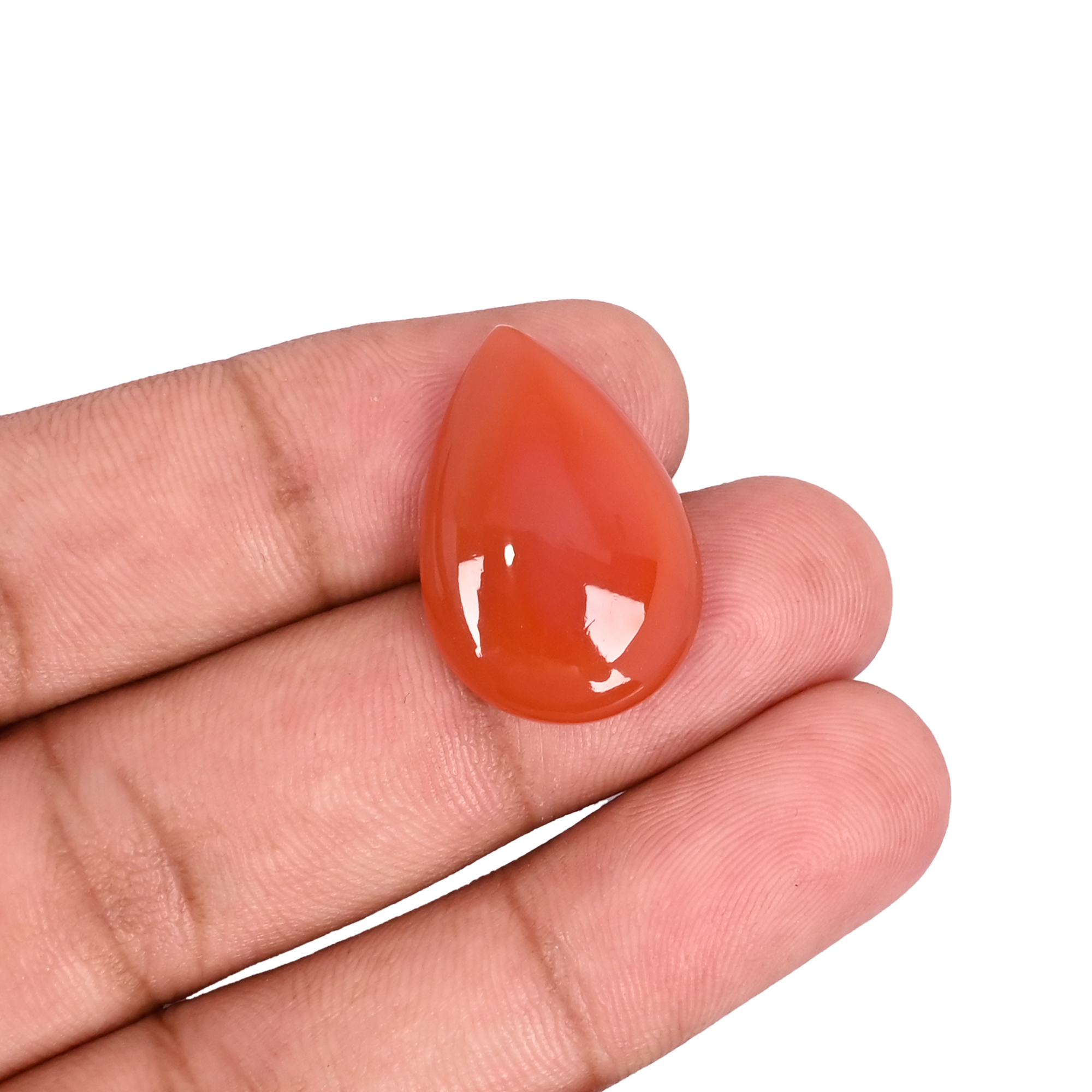 Natural Red Onyx 140 Carat 24x17mm Pear Shape Loose Gemstone