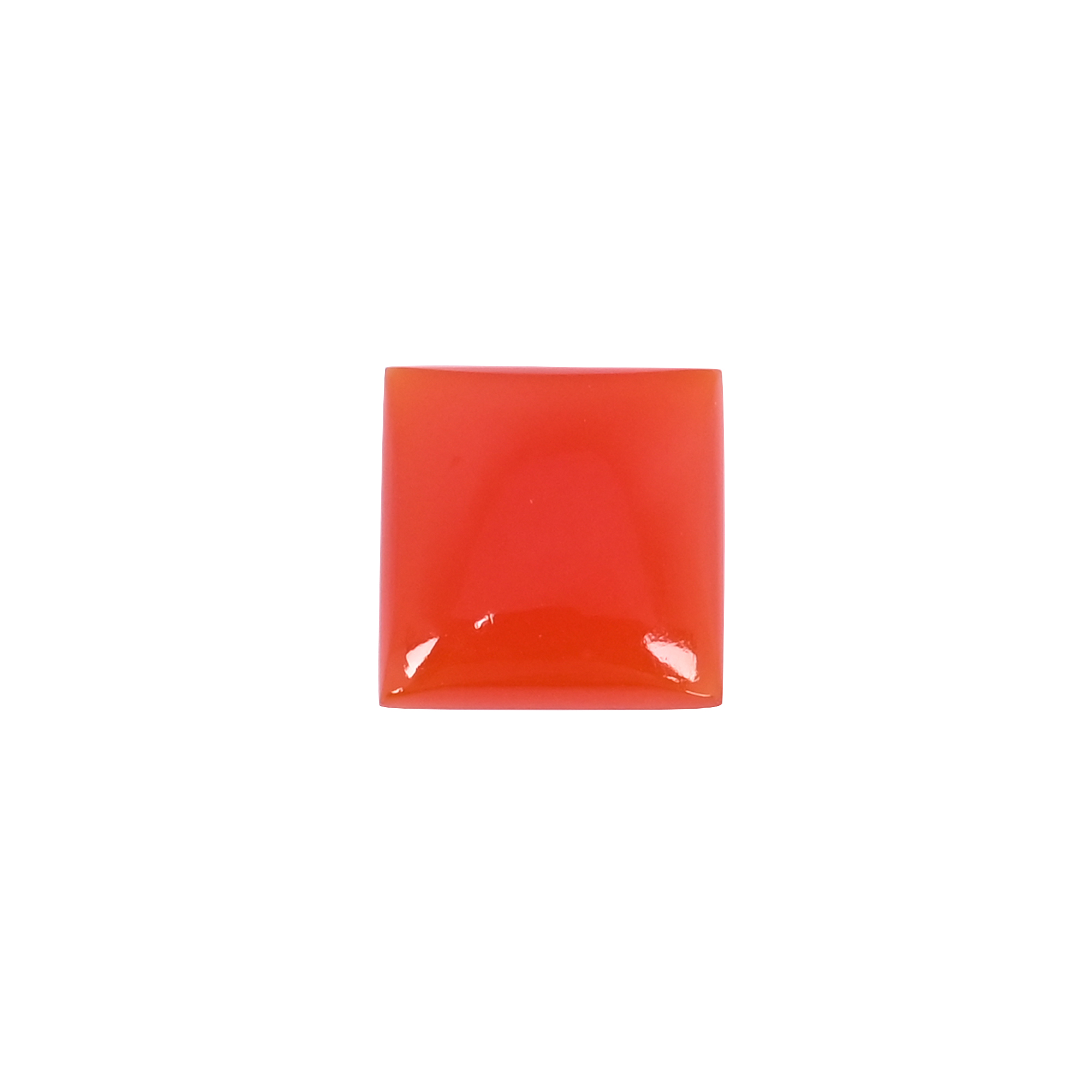 Natural Red Onyx 128 Carat  17x17mm Square Shape Loose Gemstone