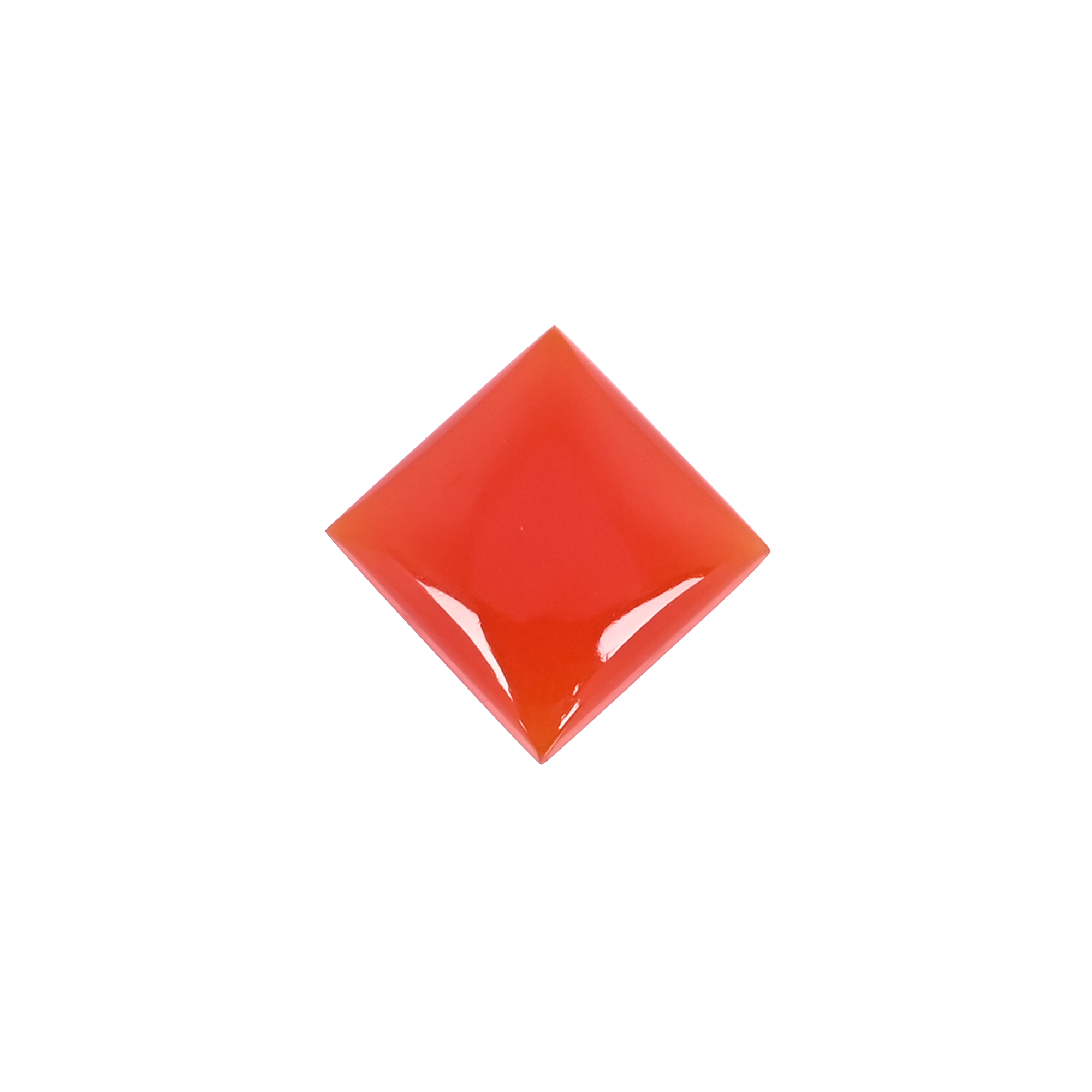 Natural Red Onyx 128 Carat 17x17mm Square Shape Loose Gemstone