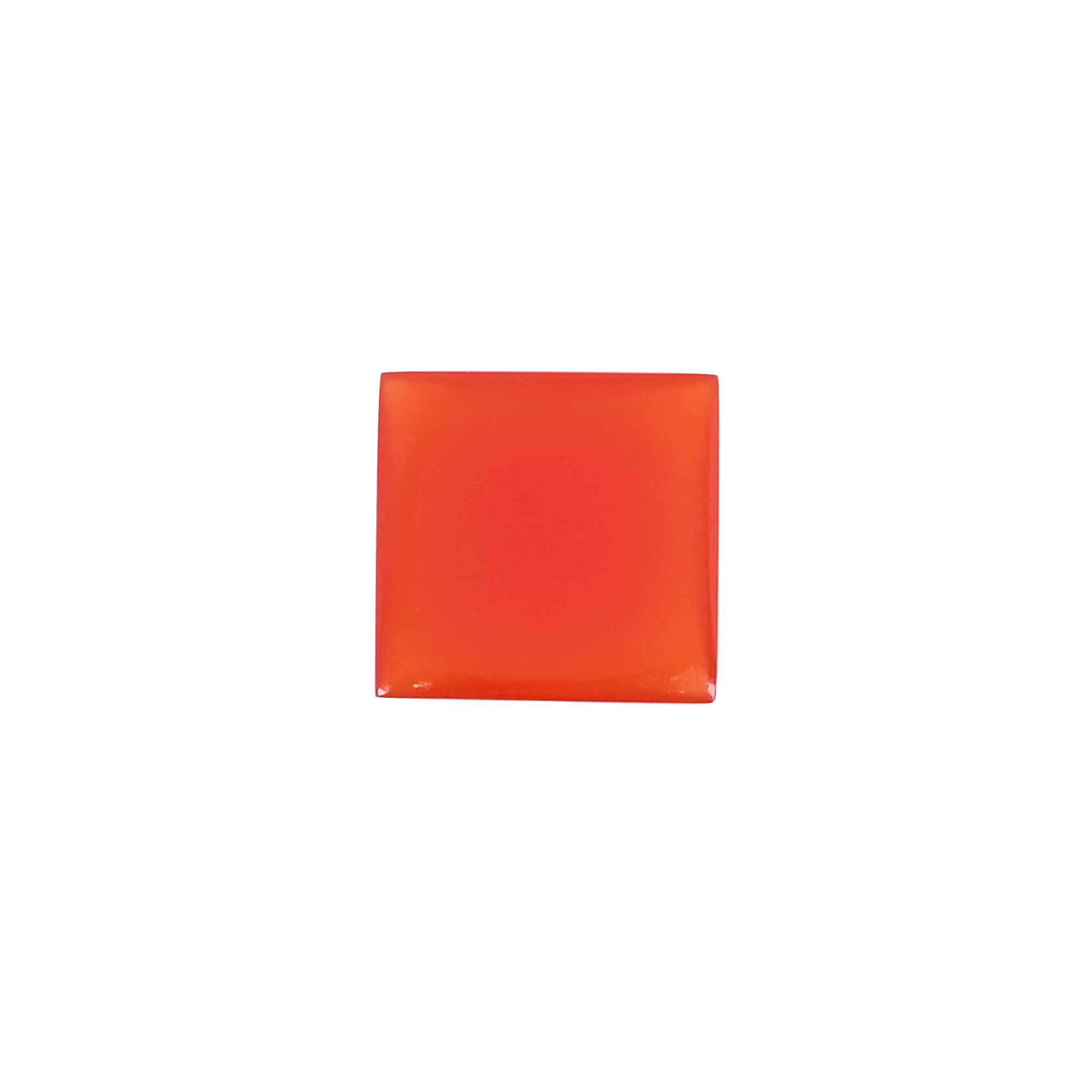Natural Red Onyx 153 Carat  17x17mm Square Shape Loose Gemstone