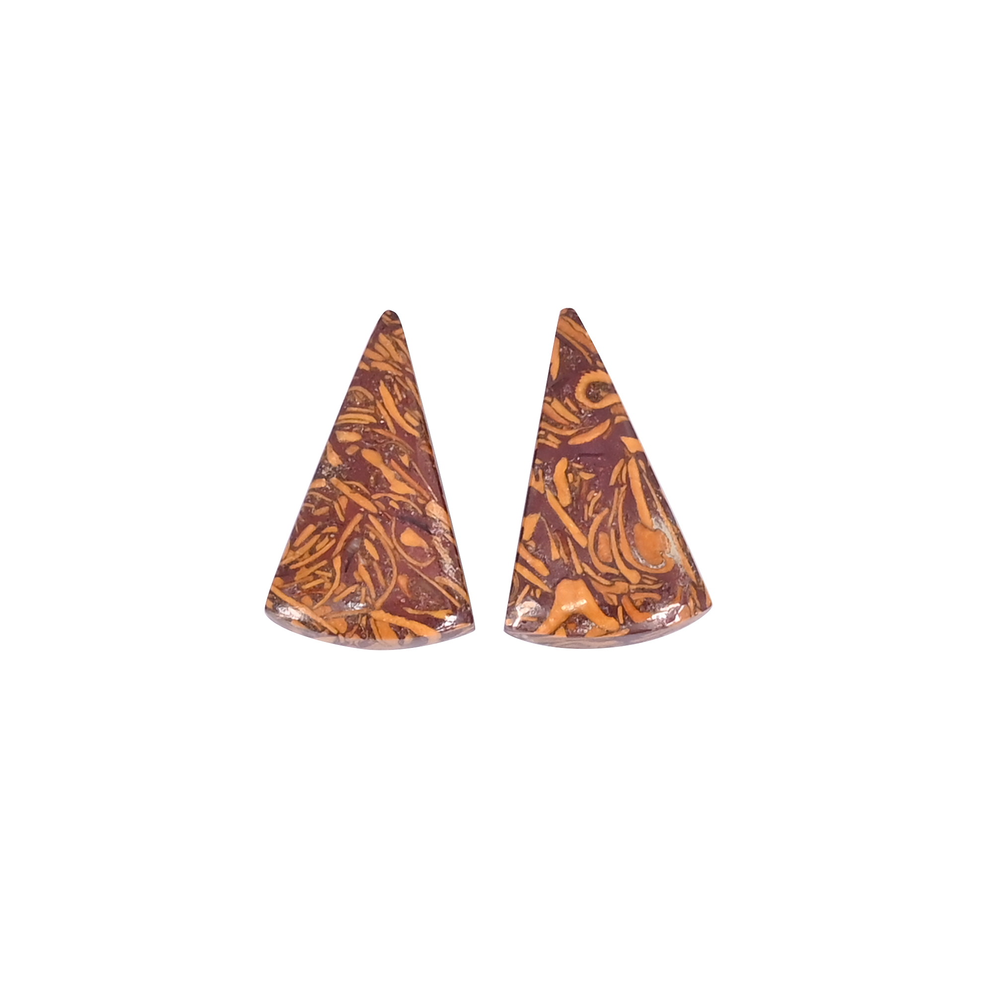 Natural Mariam Jasper 160 Carat 1 Pair Weight 20x12mm Fancy Shape Loose Gemstone