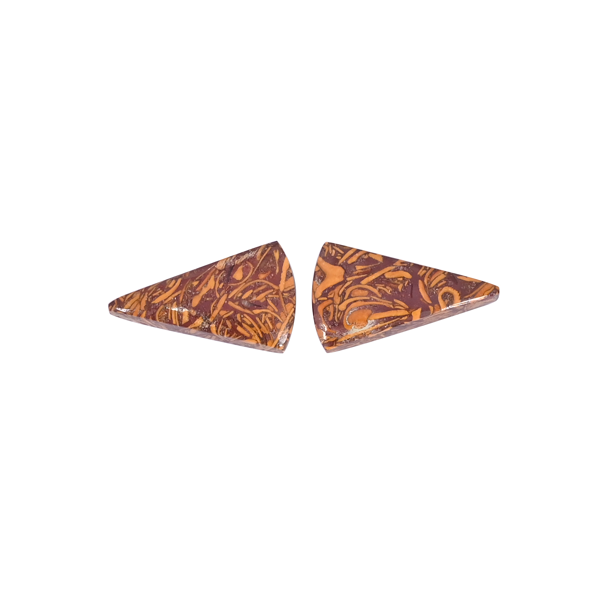 Natural Mariam Jasper 160 Carat 1 Pair Weight 20x12mm Fancy Shape Loose Gemstone
