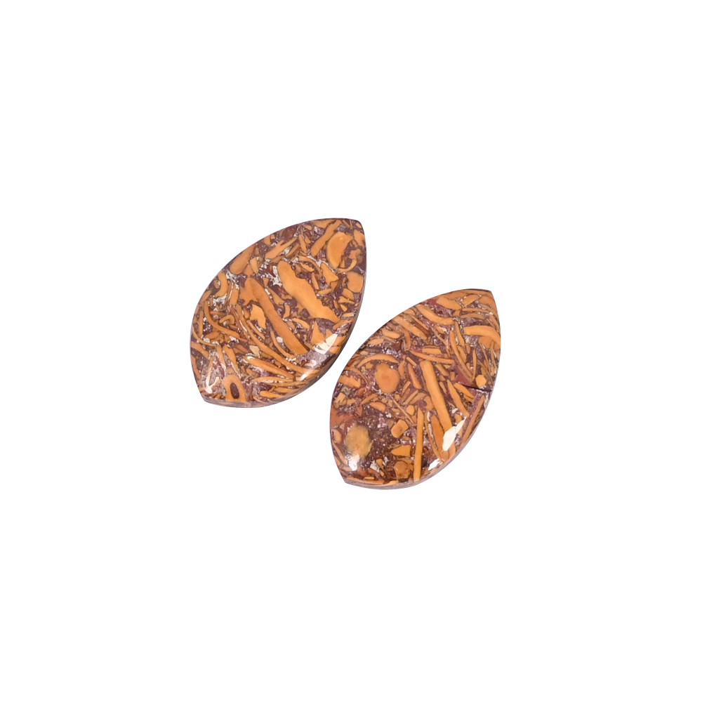 Image of Natural Mariam Jasper 18.1 Carat (1 Pair Weight) 20x12mm Fancy Shape Loose Gemstone