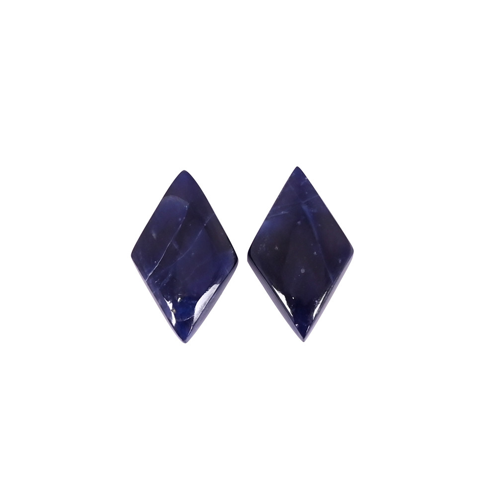 Image of Natural Sodalite 12.7 Carat (1 Pair Weight) 20x12mm Rhombus Shape Loose Gemstone