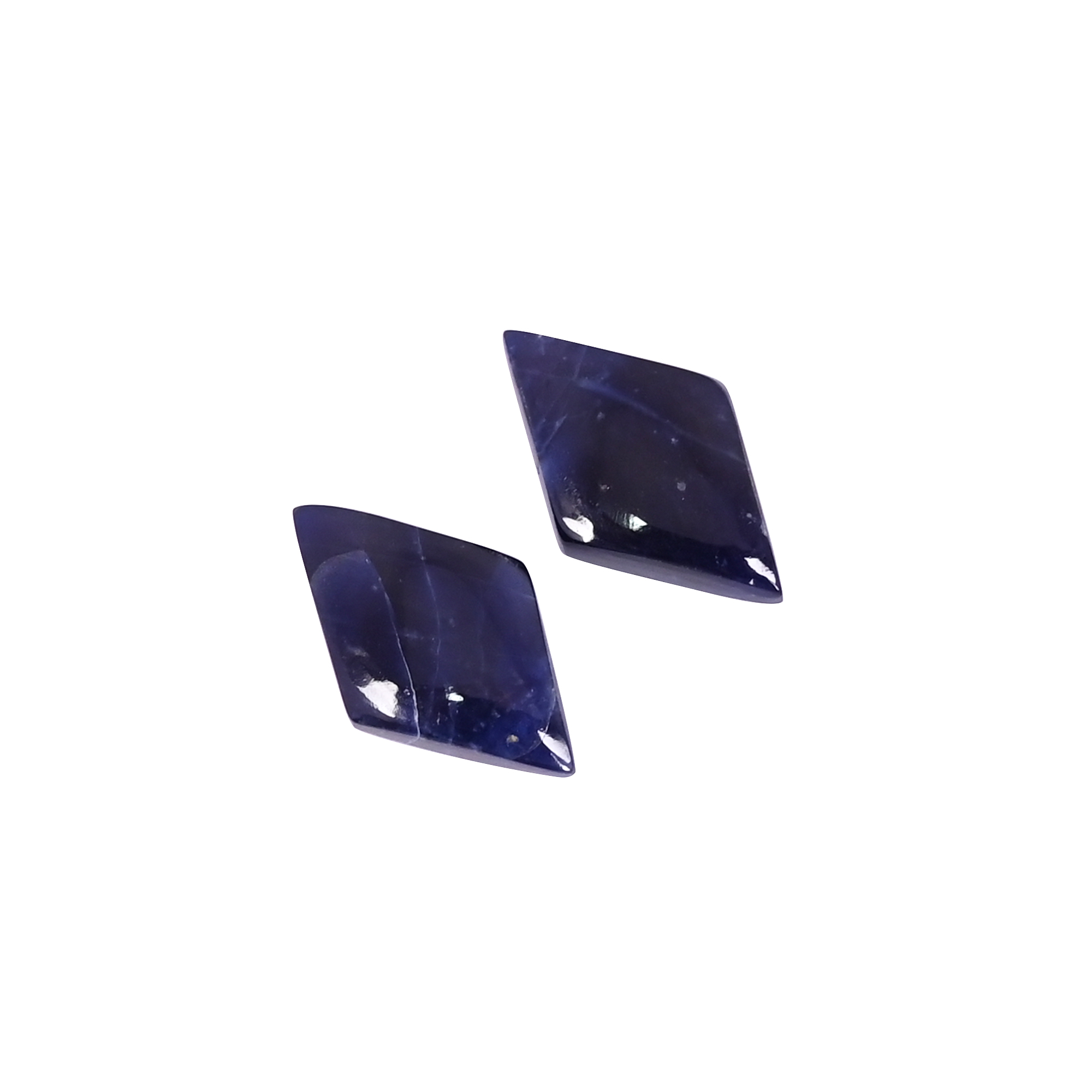 Natural Sodalite 127 Carat 1 Pair Weight 20x12mm Rhombus Shape Loose Gemstone