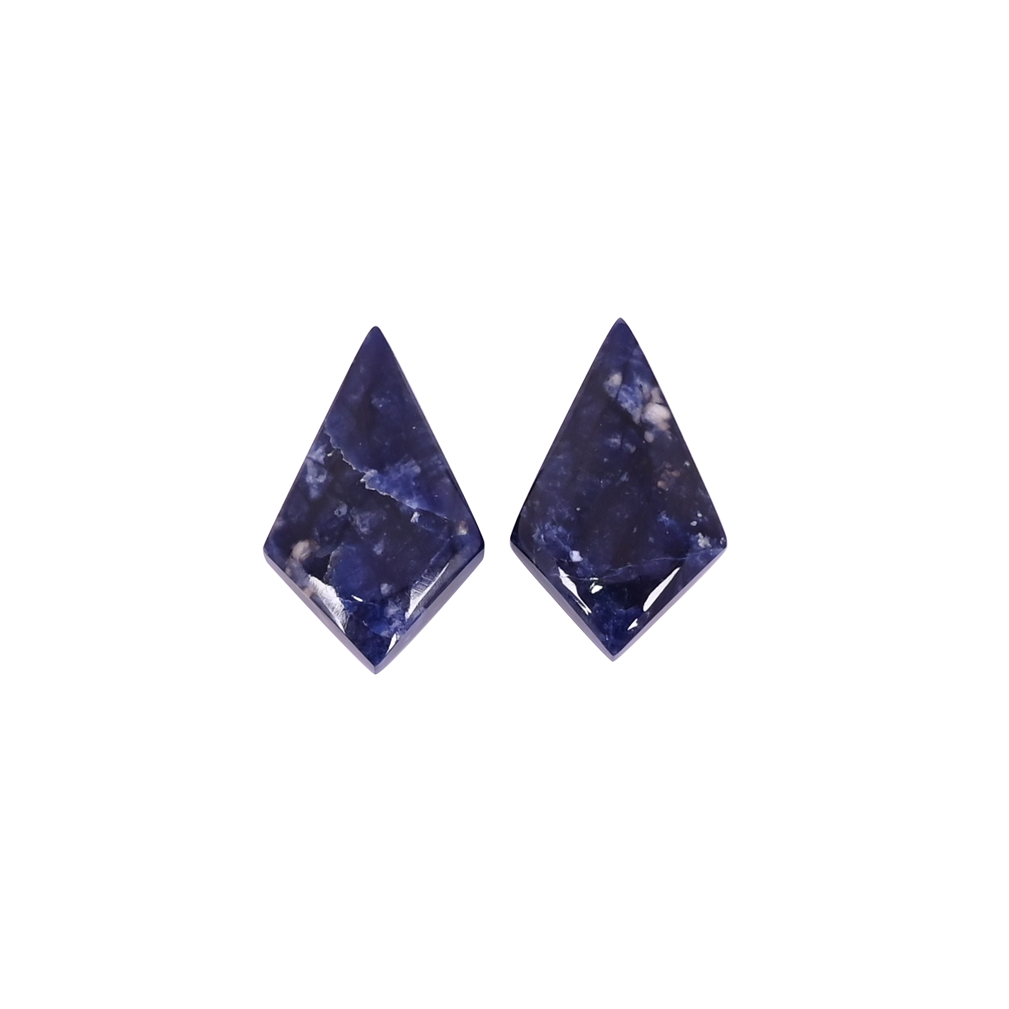Natural Sodalite 121 Carat 1 Pair Weight 20x12mm Kite Shape Loose Gemstone
