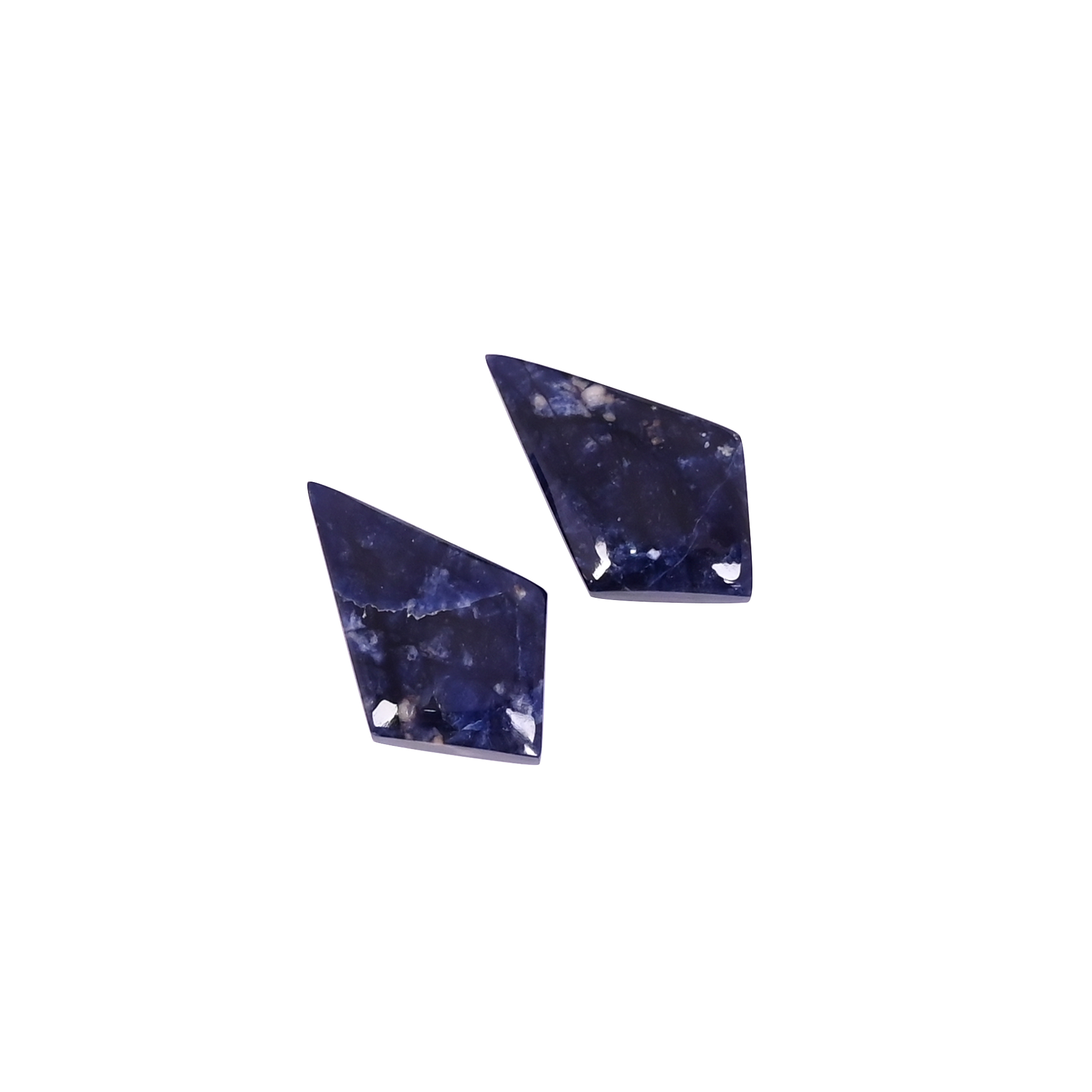 Natural Sodalite 121 Carat 1 Pair Weight 20x12mm Kite Shape Loose Gemstone