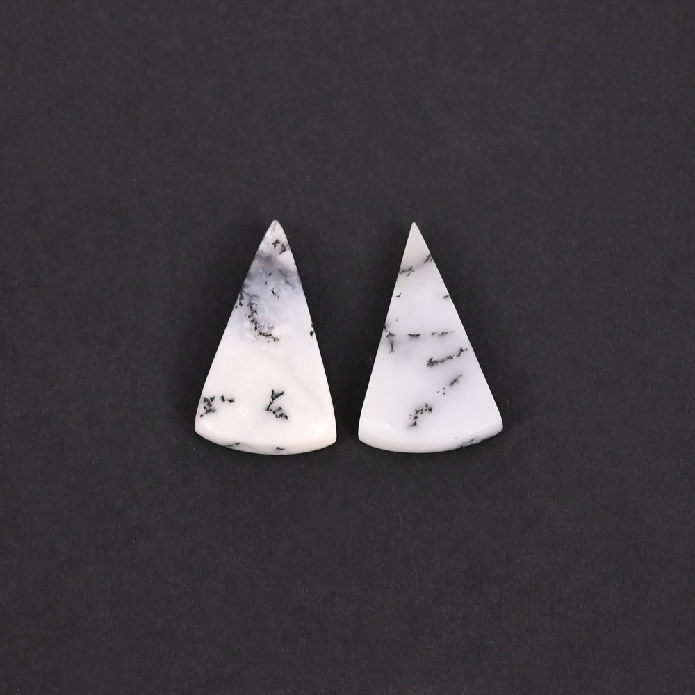 Image of Natural Dendritic Opal 13.0 Carat (1 Pair Weight)  20x12mm Fancy Shape Loose Gemstone