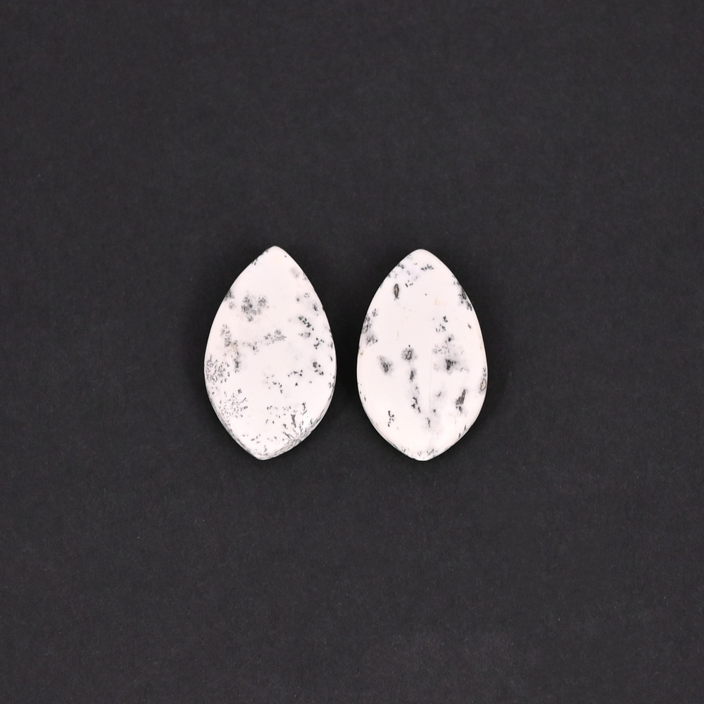 Image of Natural Dendritic Opal 14.1 Carat (1 Pair Weight)  20x12mm Fancy Shape Loose Gemstone