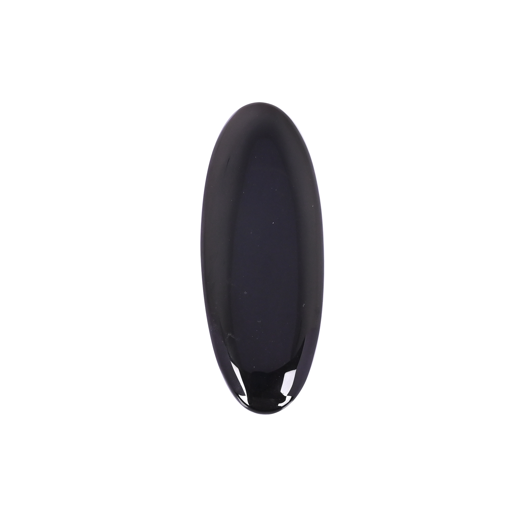 Natural Black Onyx 645 Carat 62x24mm Oval Shape Loose Gemstone