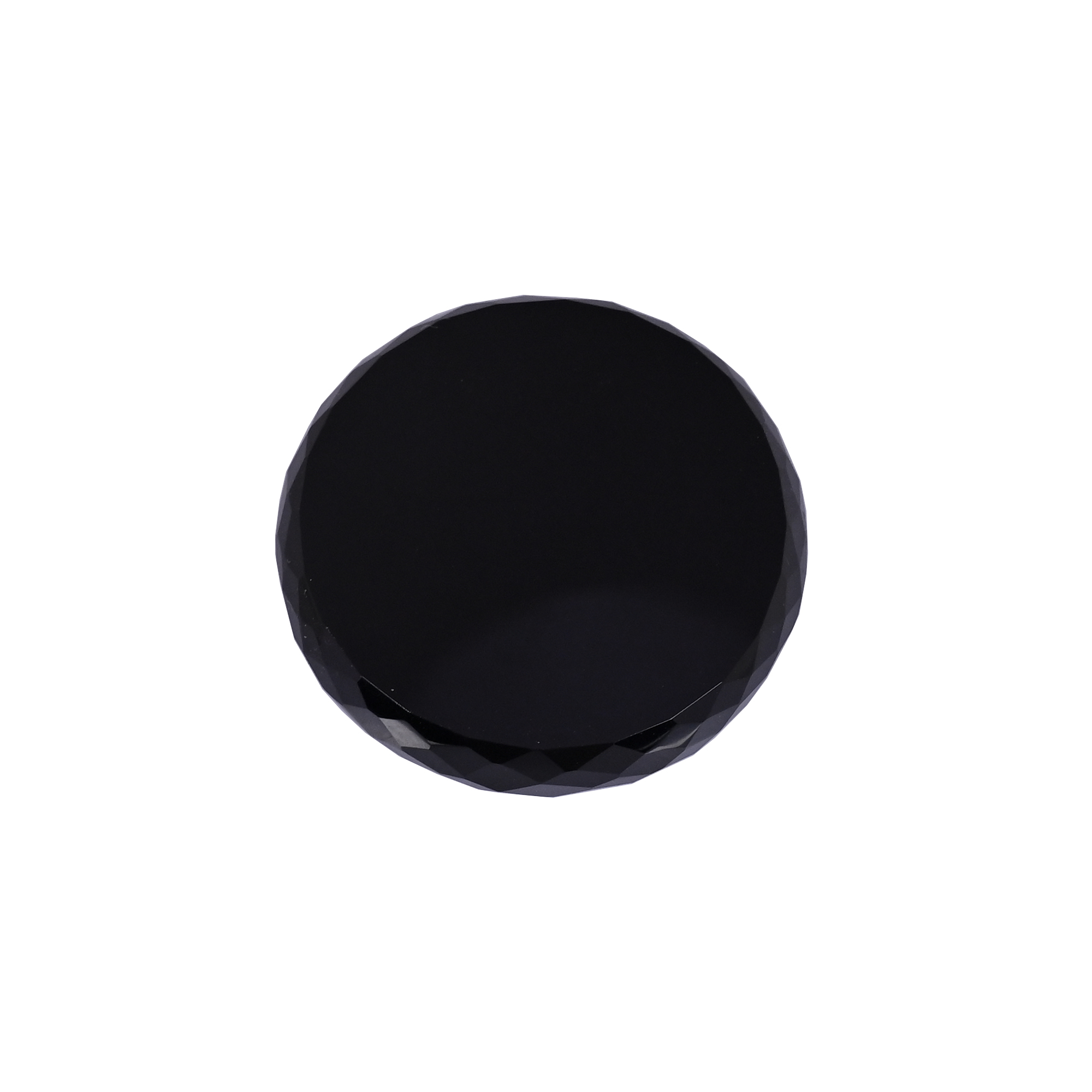 Natural Black Onyx 970 Carat 36x36mm Round Shape Loose Gemstone