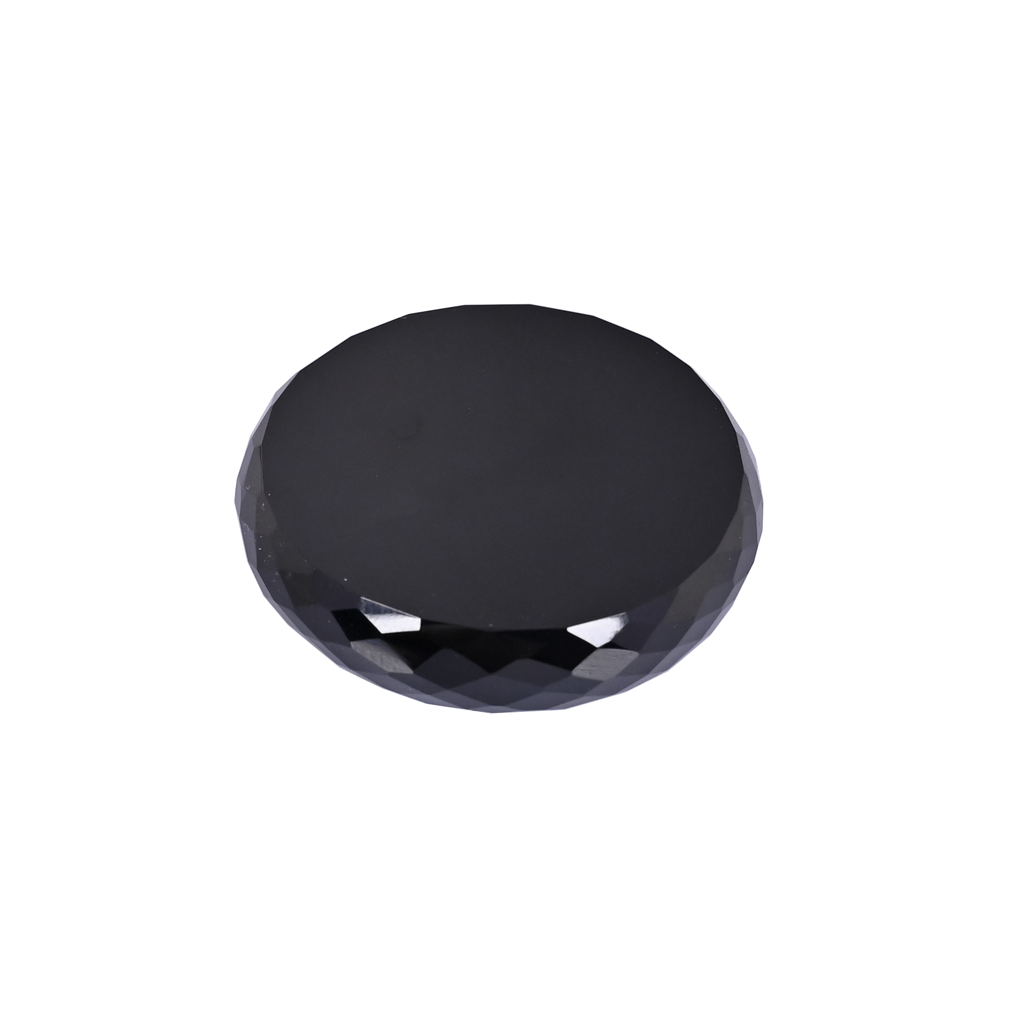 Natural Black Onyx 970 Carat 36x36mm Round Shape Loose Gemstone