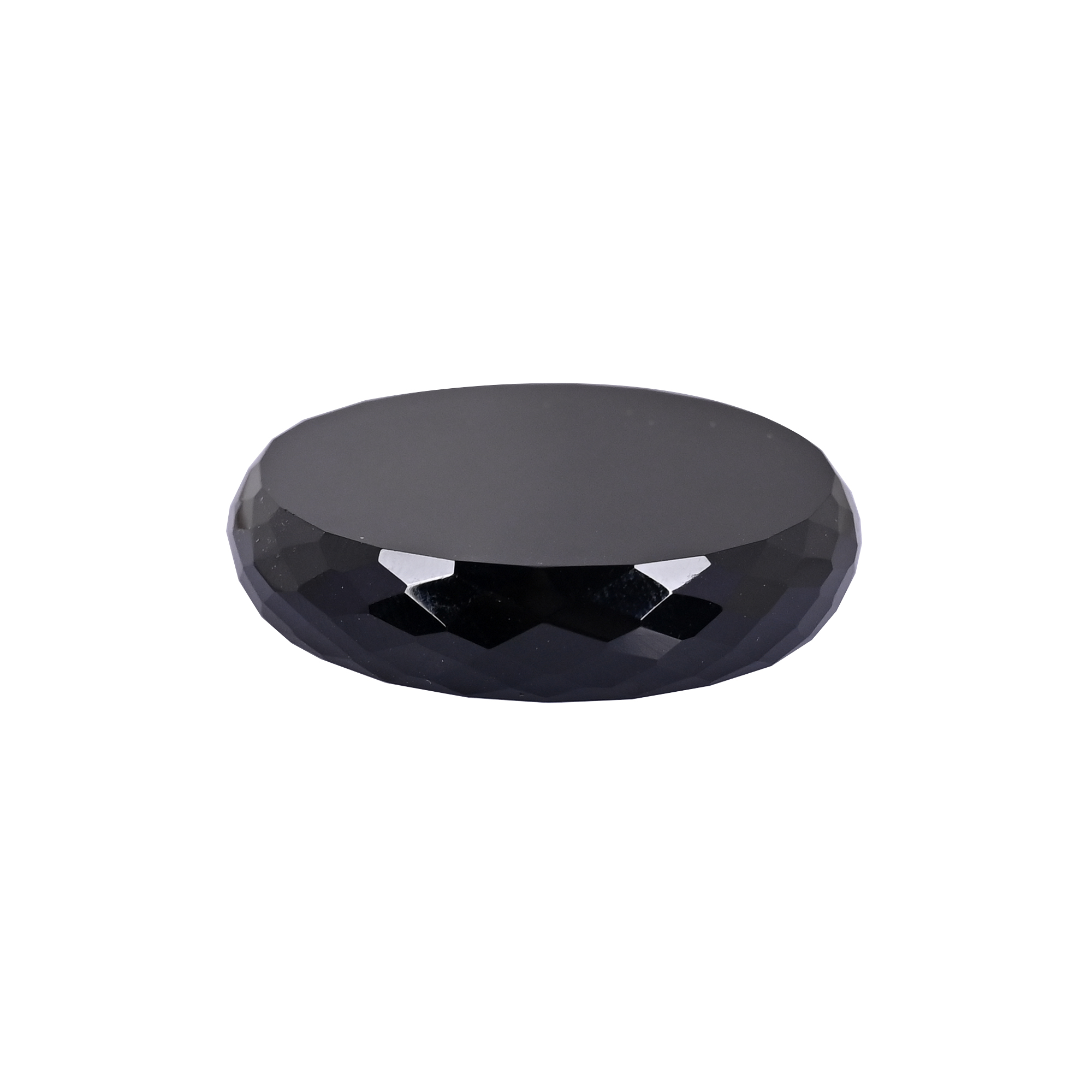 Natural Black Onyx 970 Carat 36x36mm Round Shape Loose Gemstone