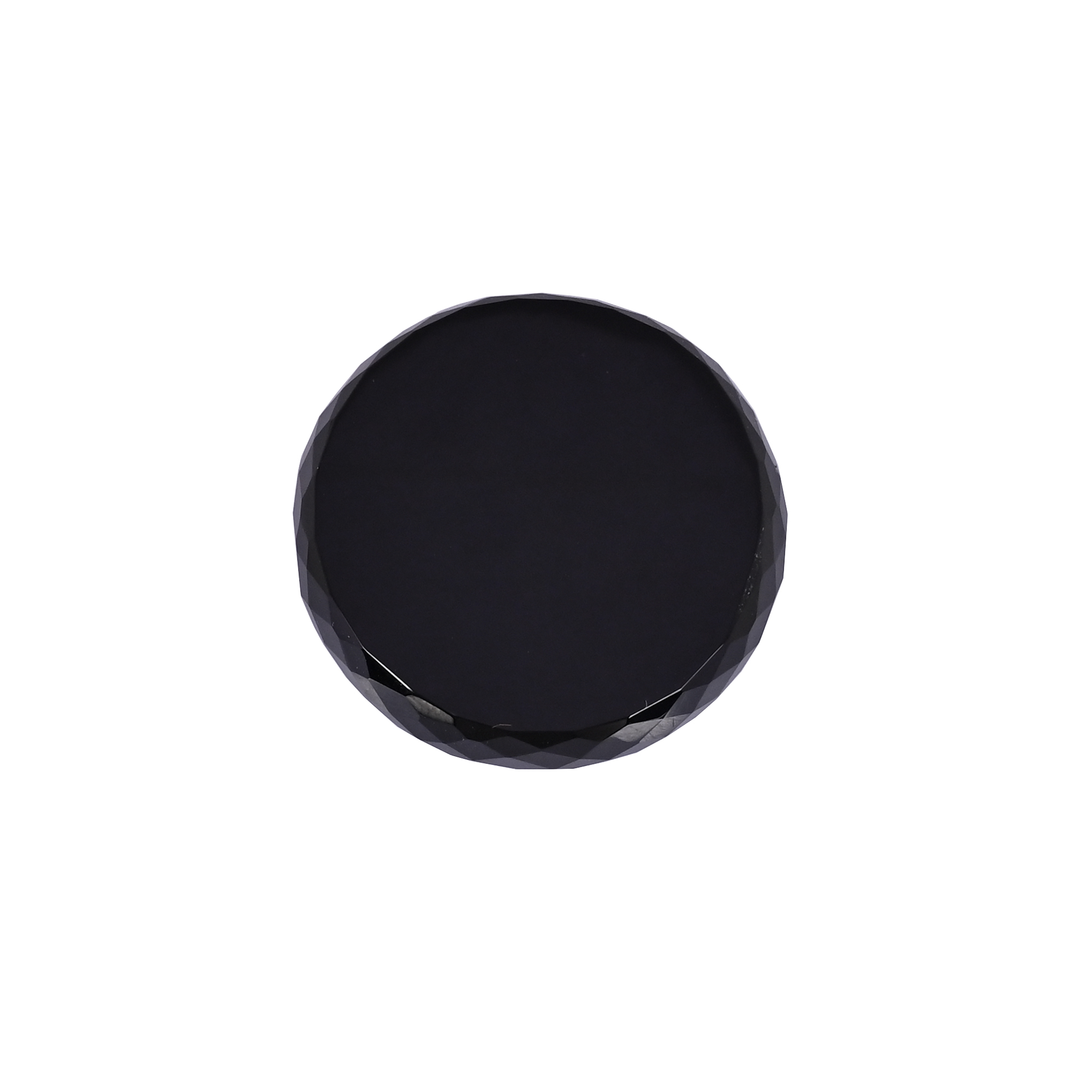 Natural Black Onyx 970 Carat 36x36mm Round Shape Loose Gemstone
