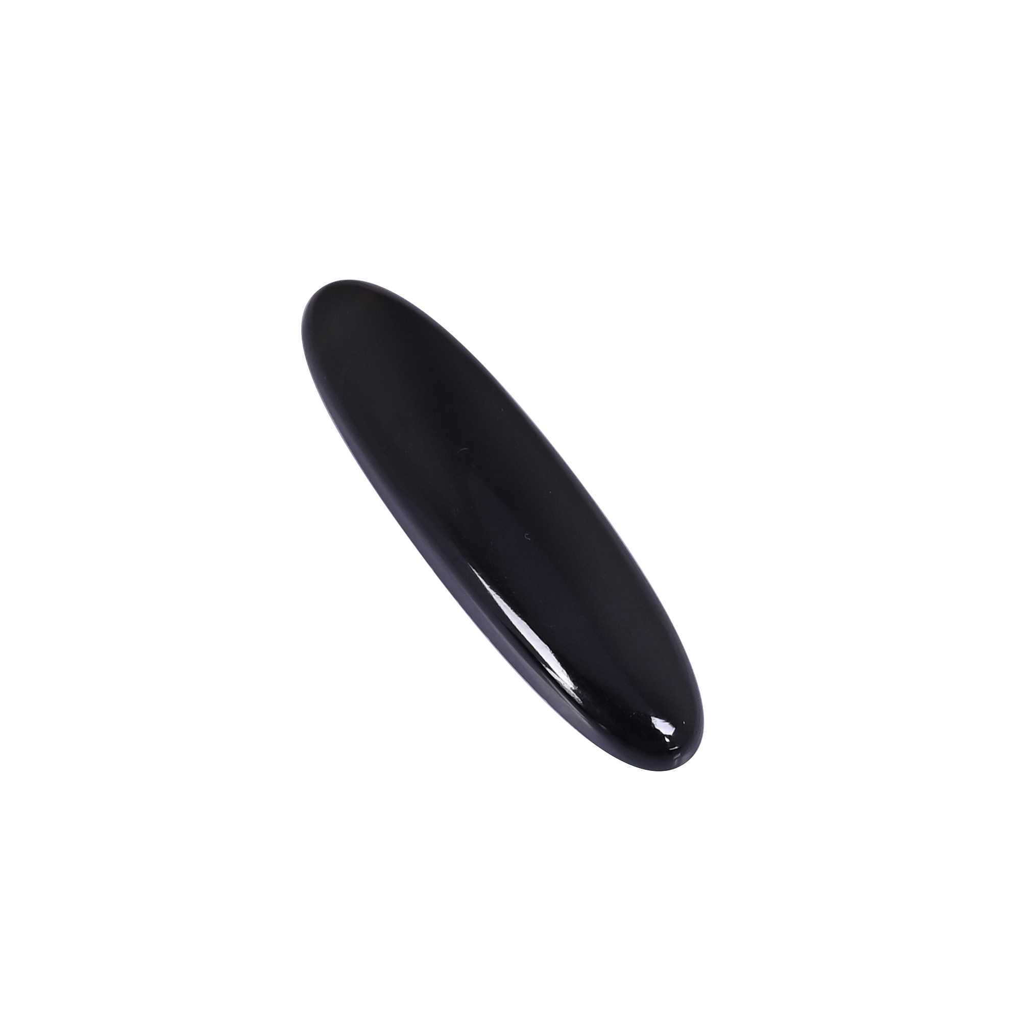 Natural Black Onyx 265 Carat 45x12mm Oval Shape Loose Gemstone