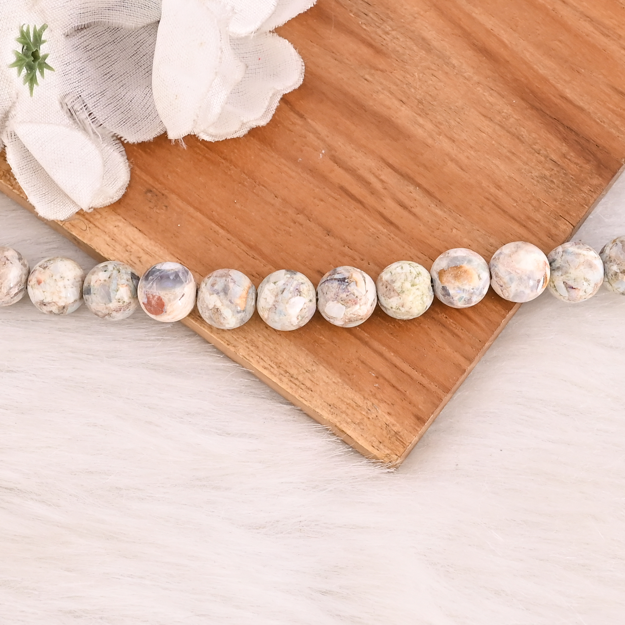 Natural Ethiopian Sterling Silver Beads Trendy Wedding Party Gift Bracelet