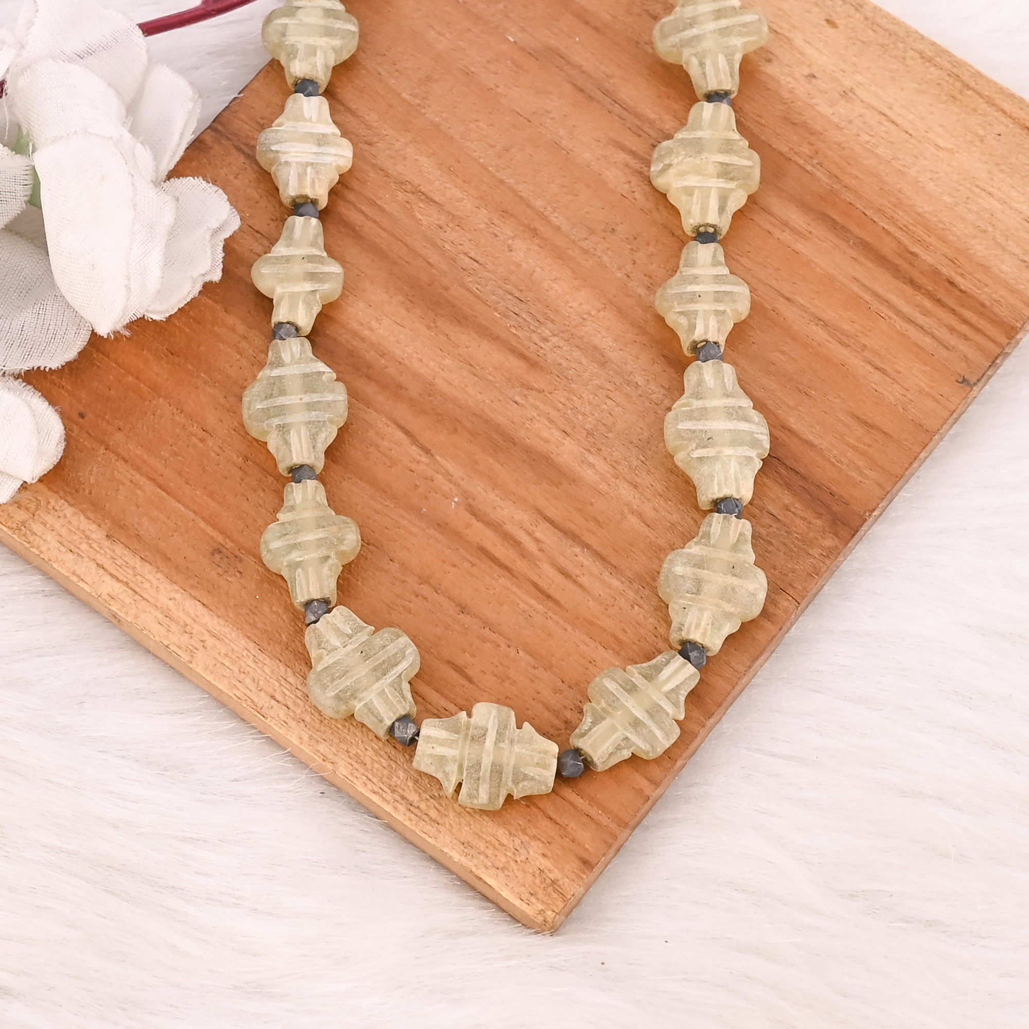Natural Serpentine and Pyrite Gemstone 925 Sterling Silver Necklace Handmade Jewelry for Unisex