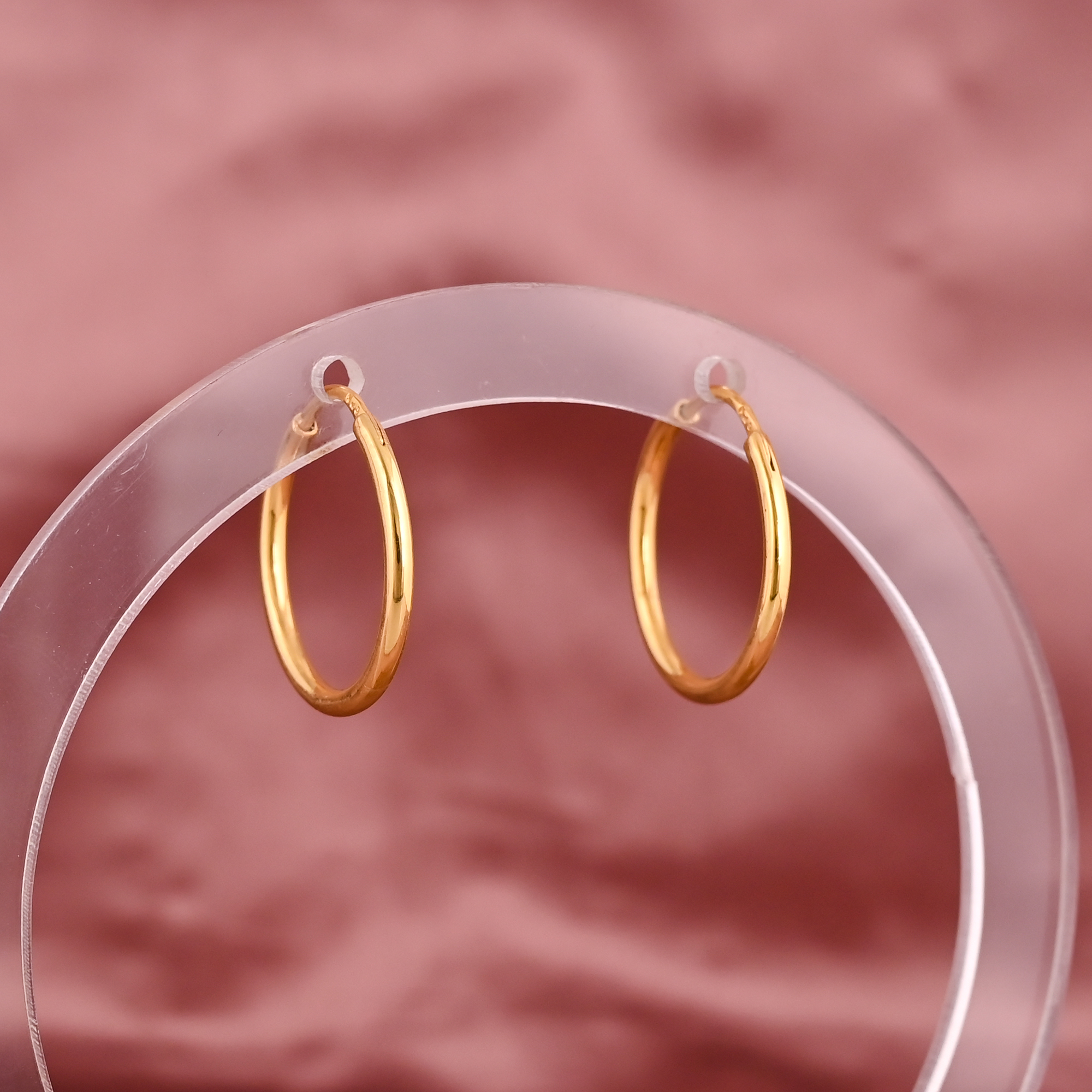 925 Silver Gold Plated Hoop Earrings