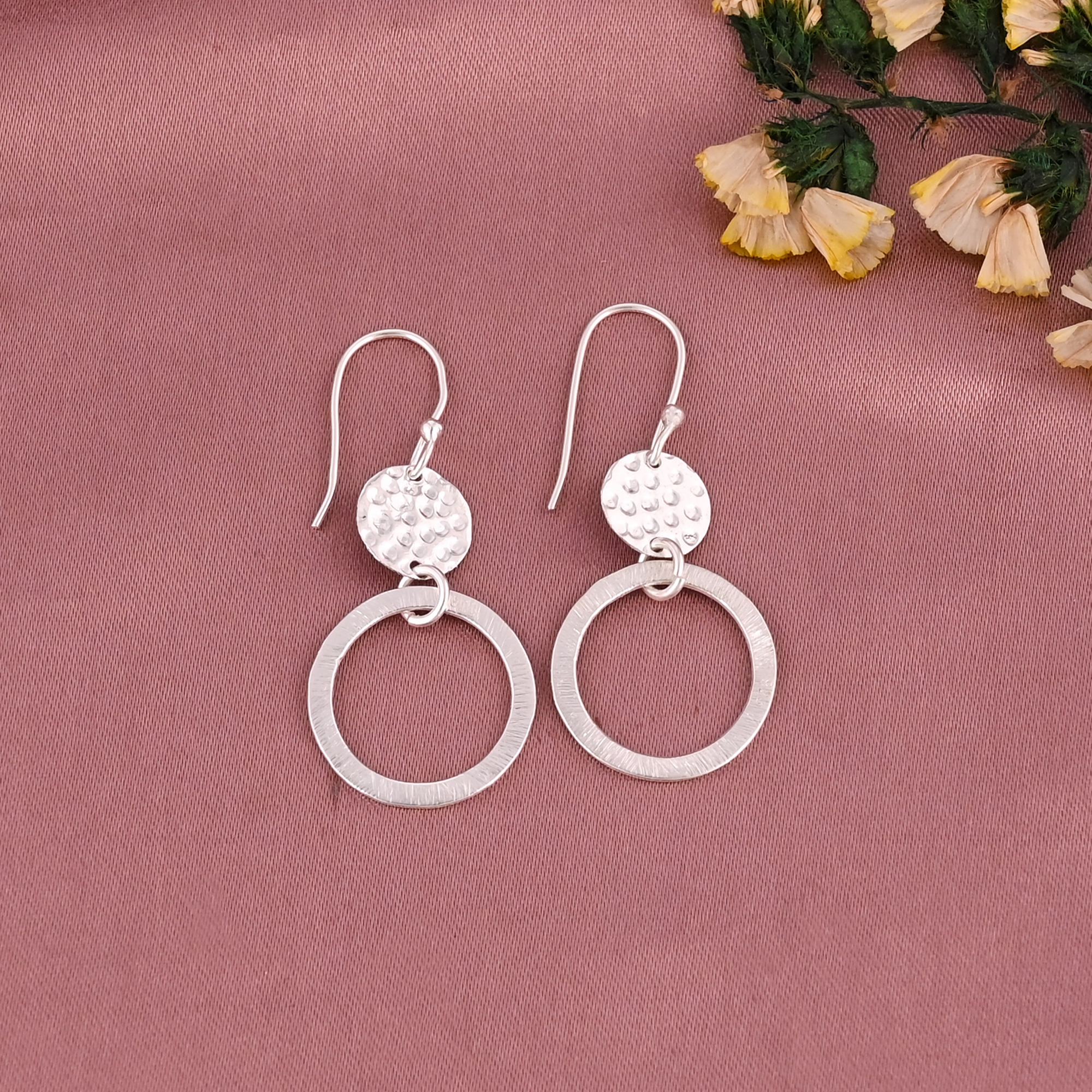 Stylish Silver Plated Drop Earrings 925 Sterling Silver