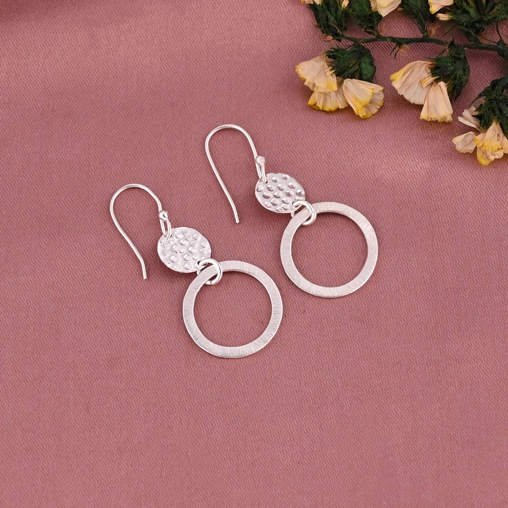 Stylish Silver Plated Drop Earrings  925 Sterling Silver