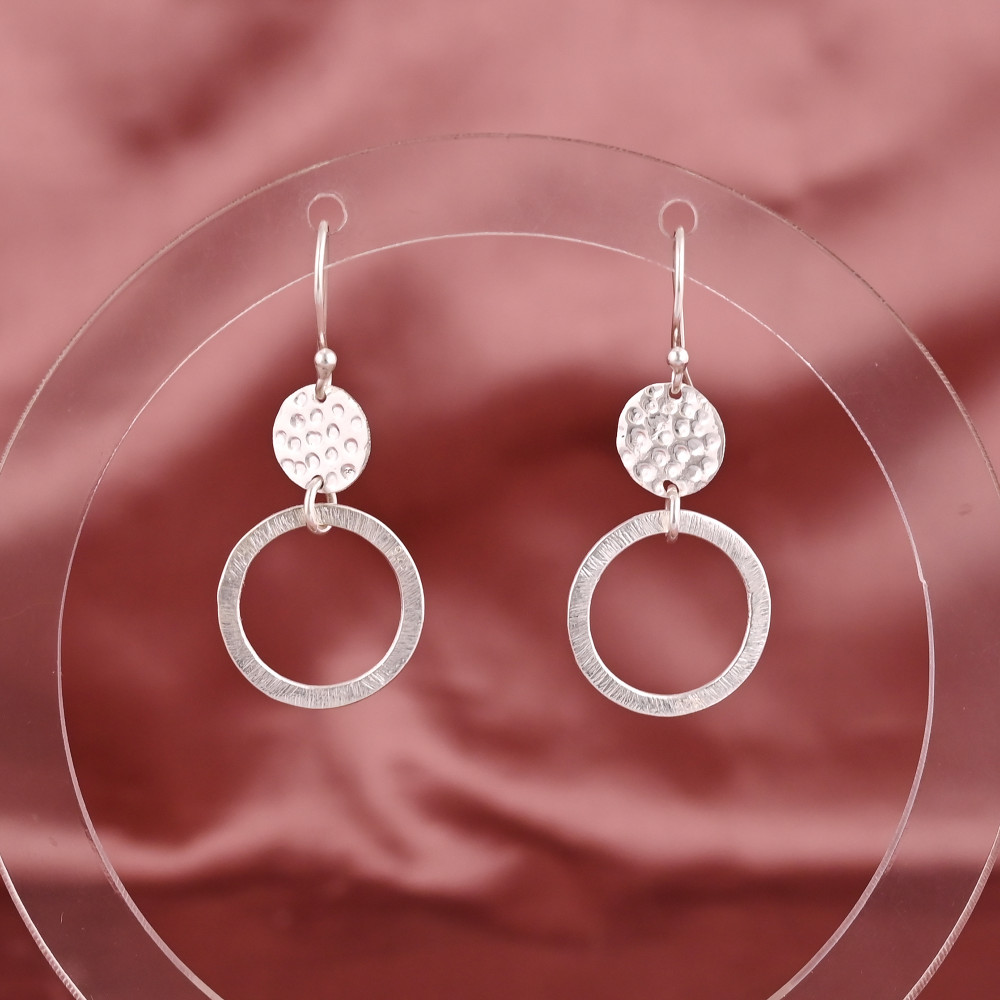 Image of Stylish Silver Plated Drop Earrings | 925 Sterling Silver