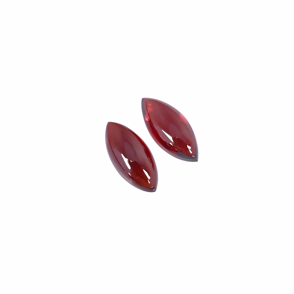 Image of Natural Hyderabadi Garnet 6.2 Carat (2Pcs Weight) 13x6mm Marquise  Shape Loose Gemstone