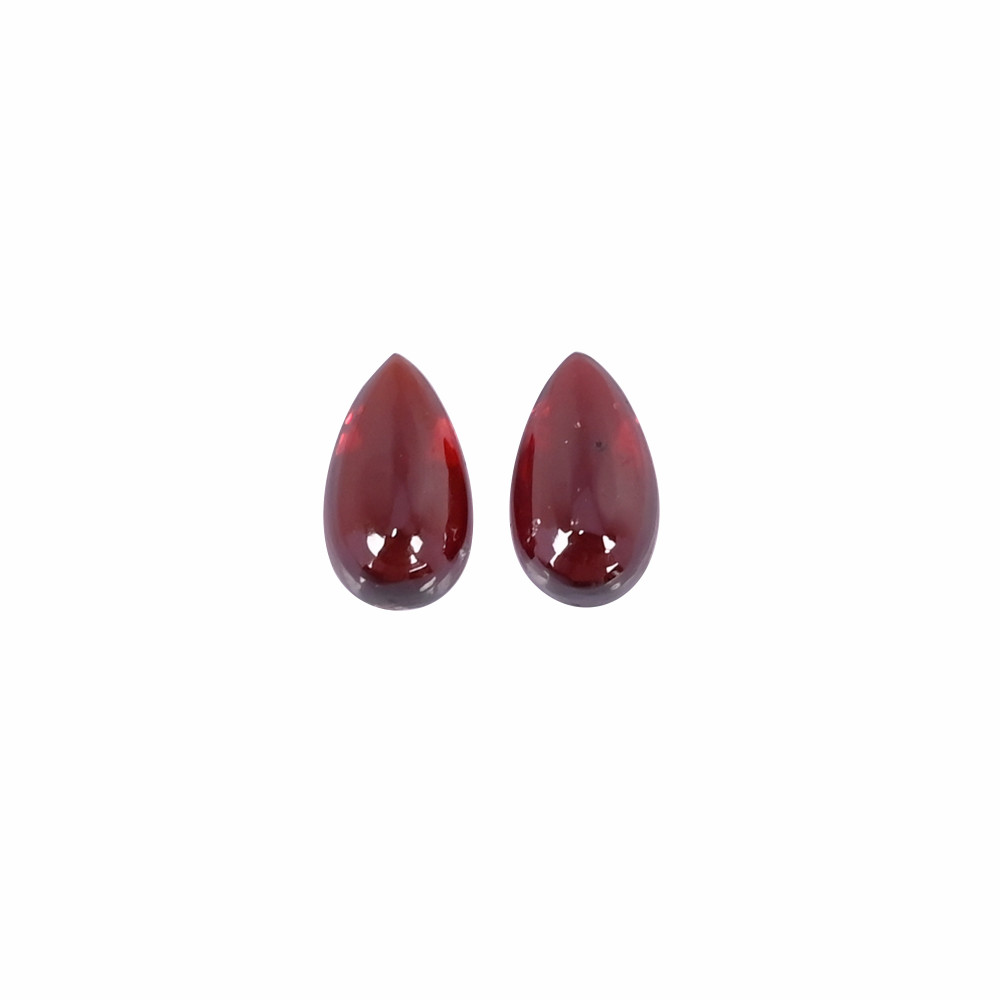 Image of Natural Hyderabadi Garnet 4.8 Carat (2Pcs Weight) 10x6mm Pear Shape Loose Gemstone