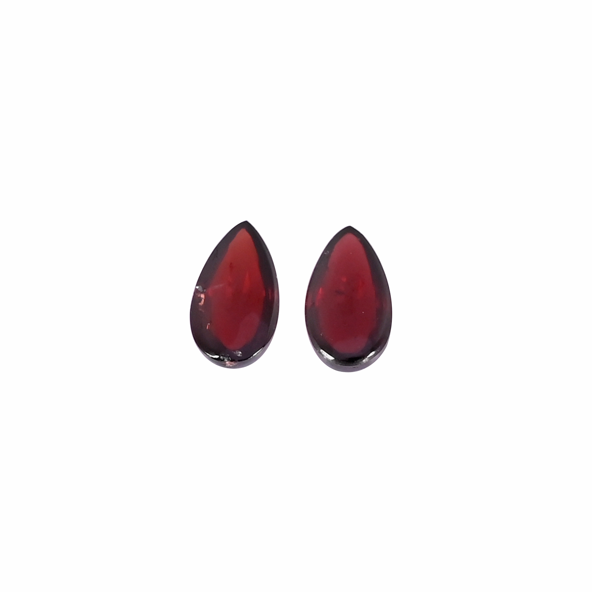 Natural Hyderabadi Garnet 48 Carat 2Pcs Weight 10x6mm Pear Shape Loose Gemstone
