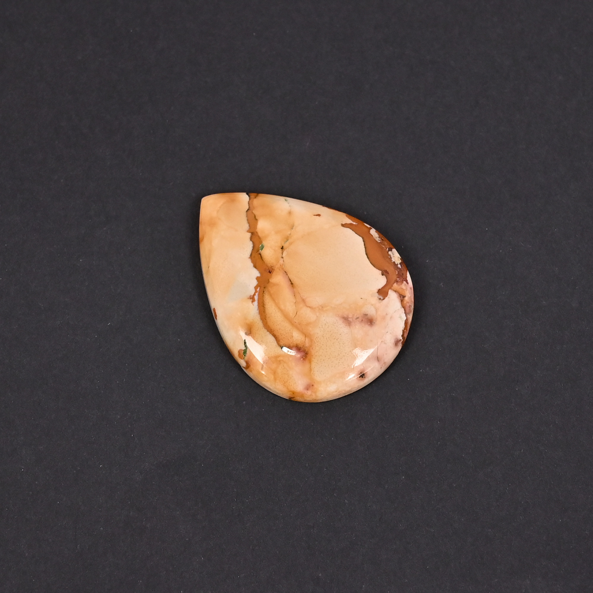 Brecciated Jasper 207 Carat 28x22mm Pear Shape Loose Gemstone