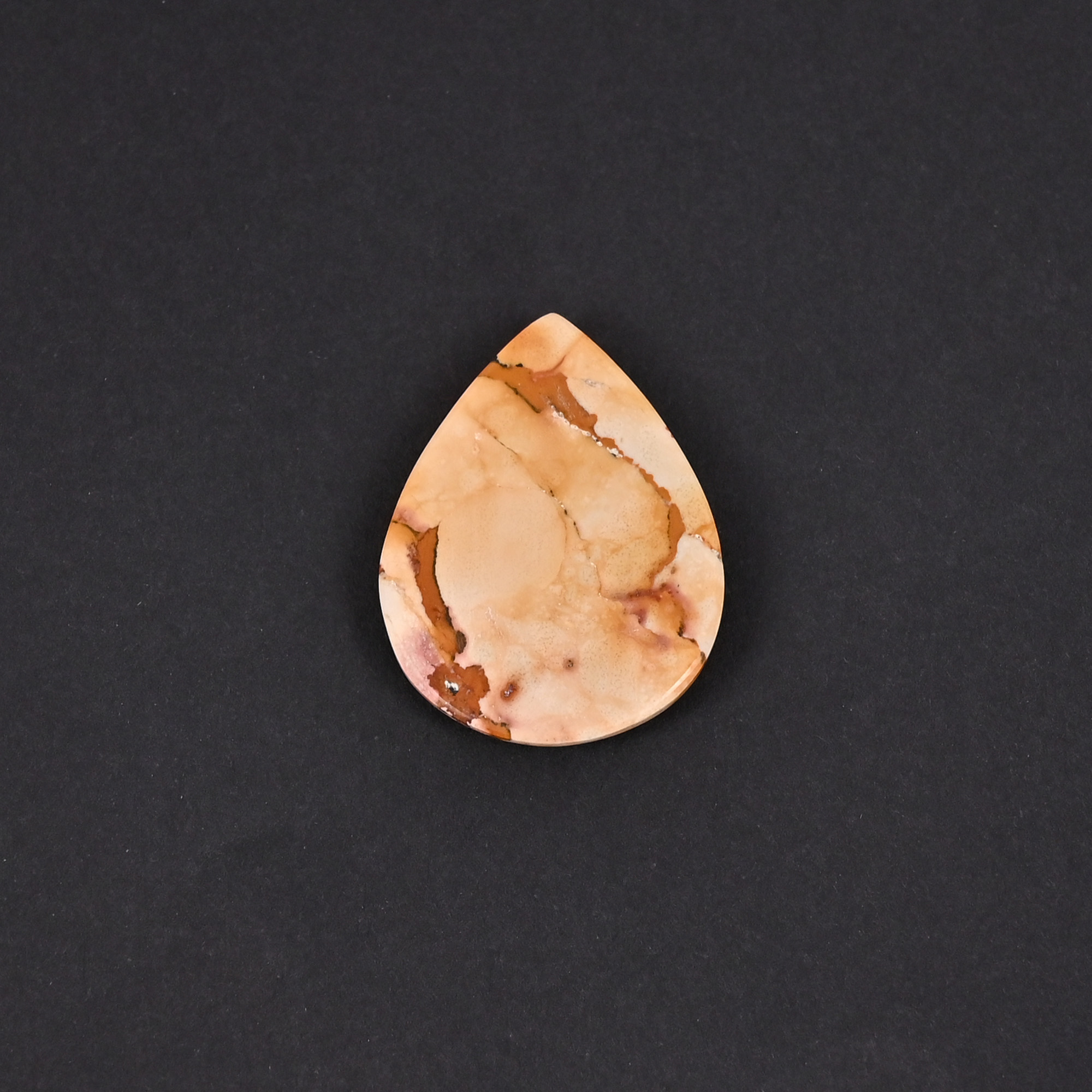 Brecciated Jasper 207 Carat 28x22mm Pear Shape Loose Gemstone