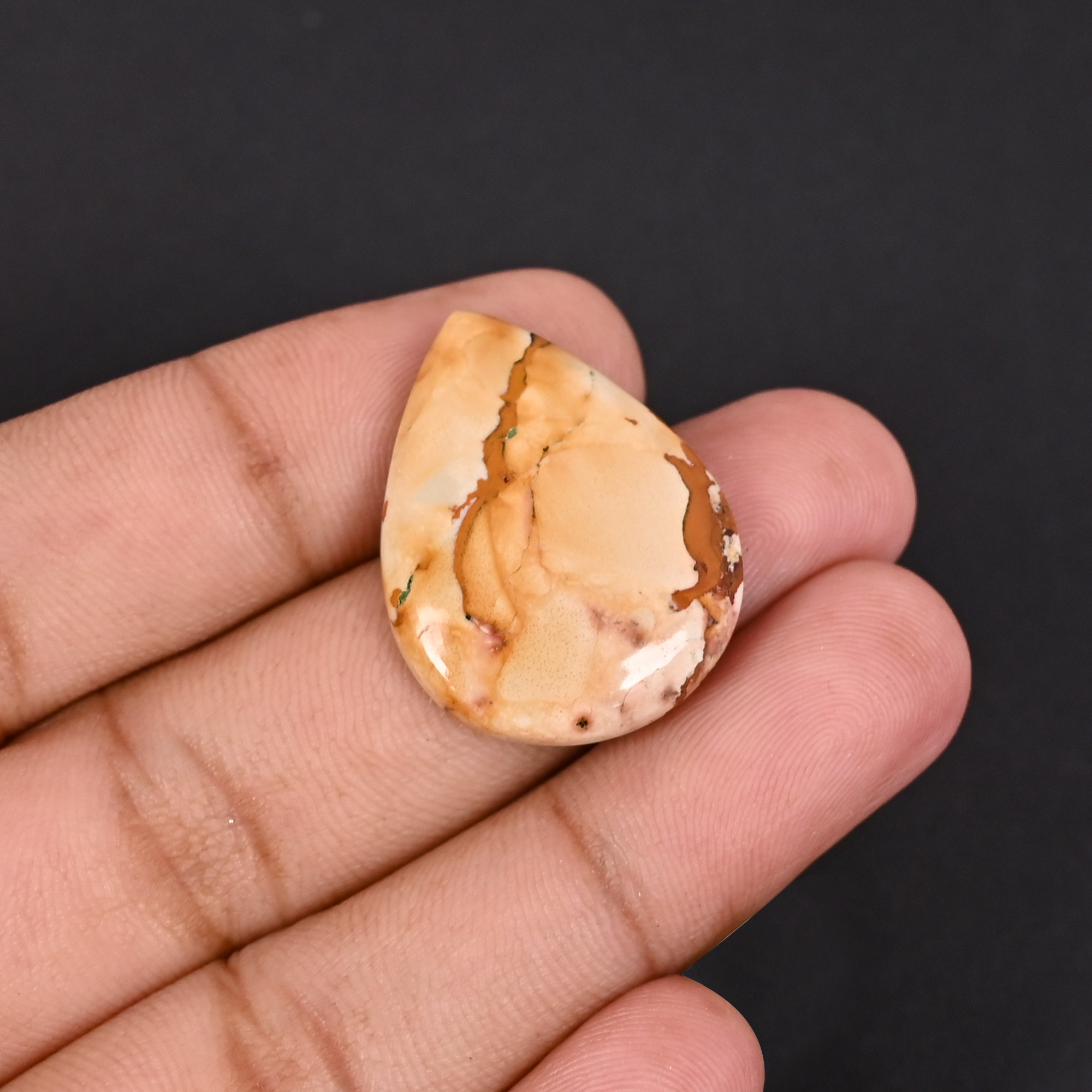 Brecciated Jasper 207 Carat 28x22mm Pear Shape Loose Gemstone