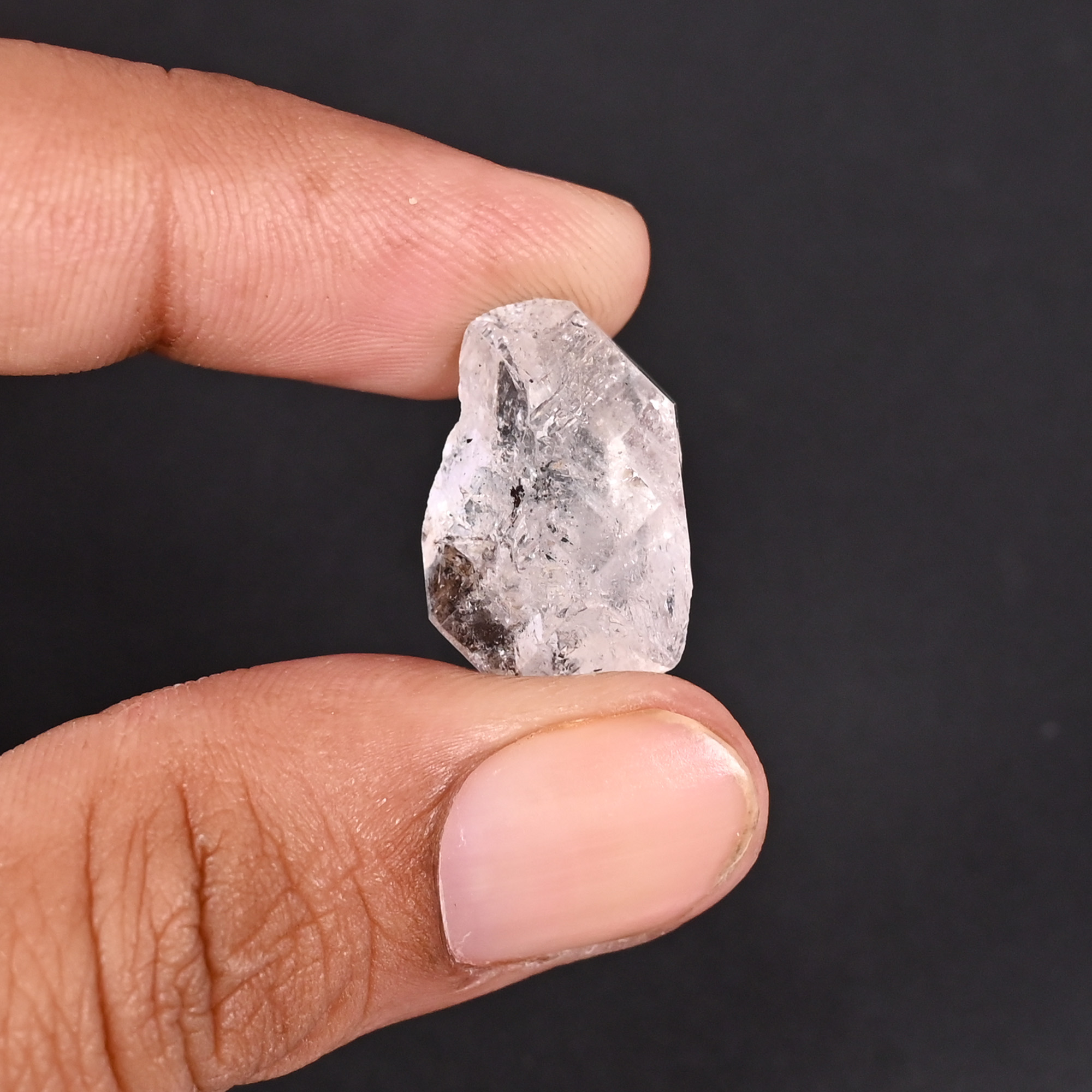Natural Harkimer Diamond 160  Carat 19x11mm Row Shape Loose Gemstone