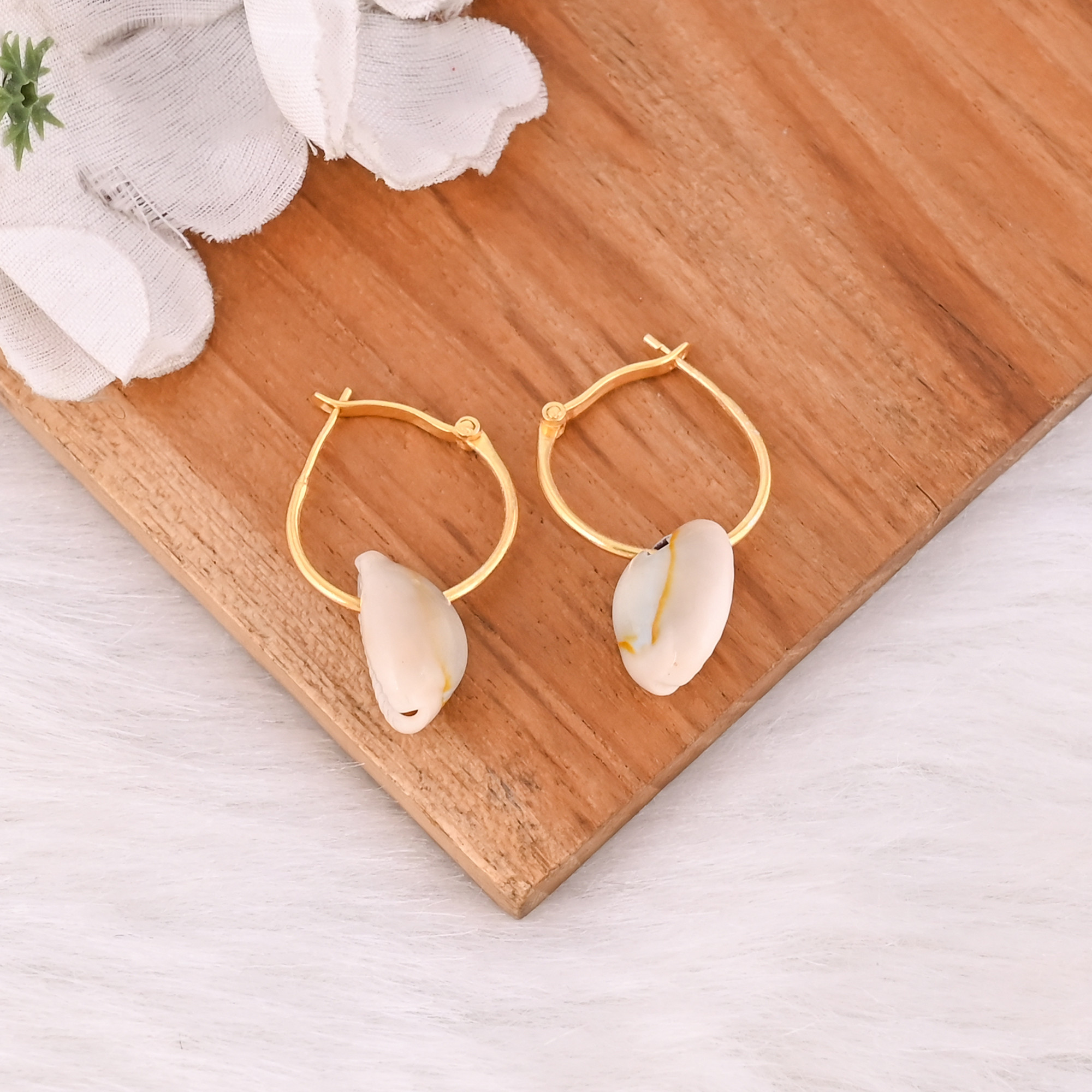 Handmade Yellow Gold-Plated  Seep Earring  Hoop Jewelry Stylish Trendy Earring Birthday Gifts